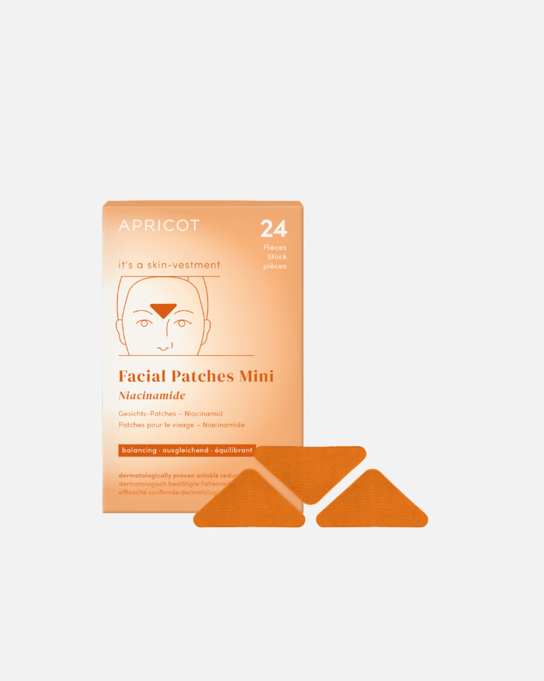 Maschera Anti-età di Unisex Apricot Patch monouso niacinamide fronte - it’s a skin-vestment - MINI 1 pezzo