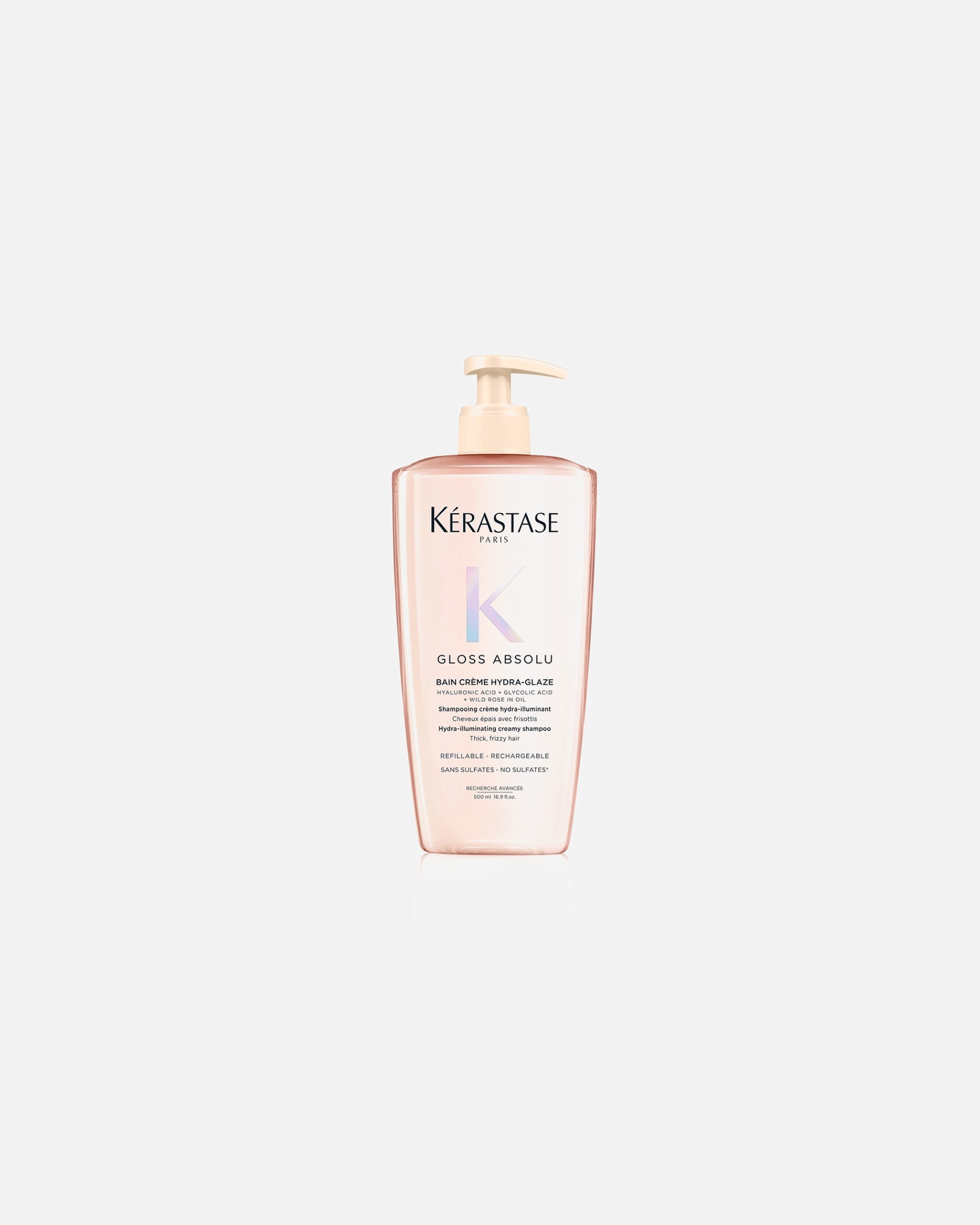 Trattamento capelli di Unisex KÉRASTASE Gloss Absolu Bain Crème Hydra-Glaze Shampoo per capelli spessi tendenti al crespo 500 ml