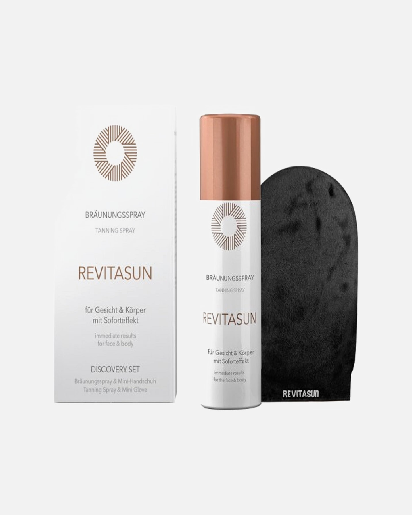 Auto abbronzante di Unisex RevitaSun Revitasun Discovery Set (spray abbronzante 50 ml e mini guanto) 50 ml