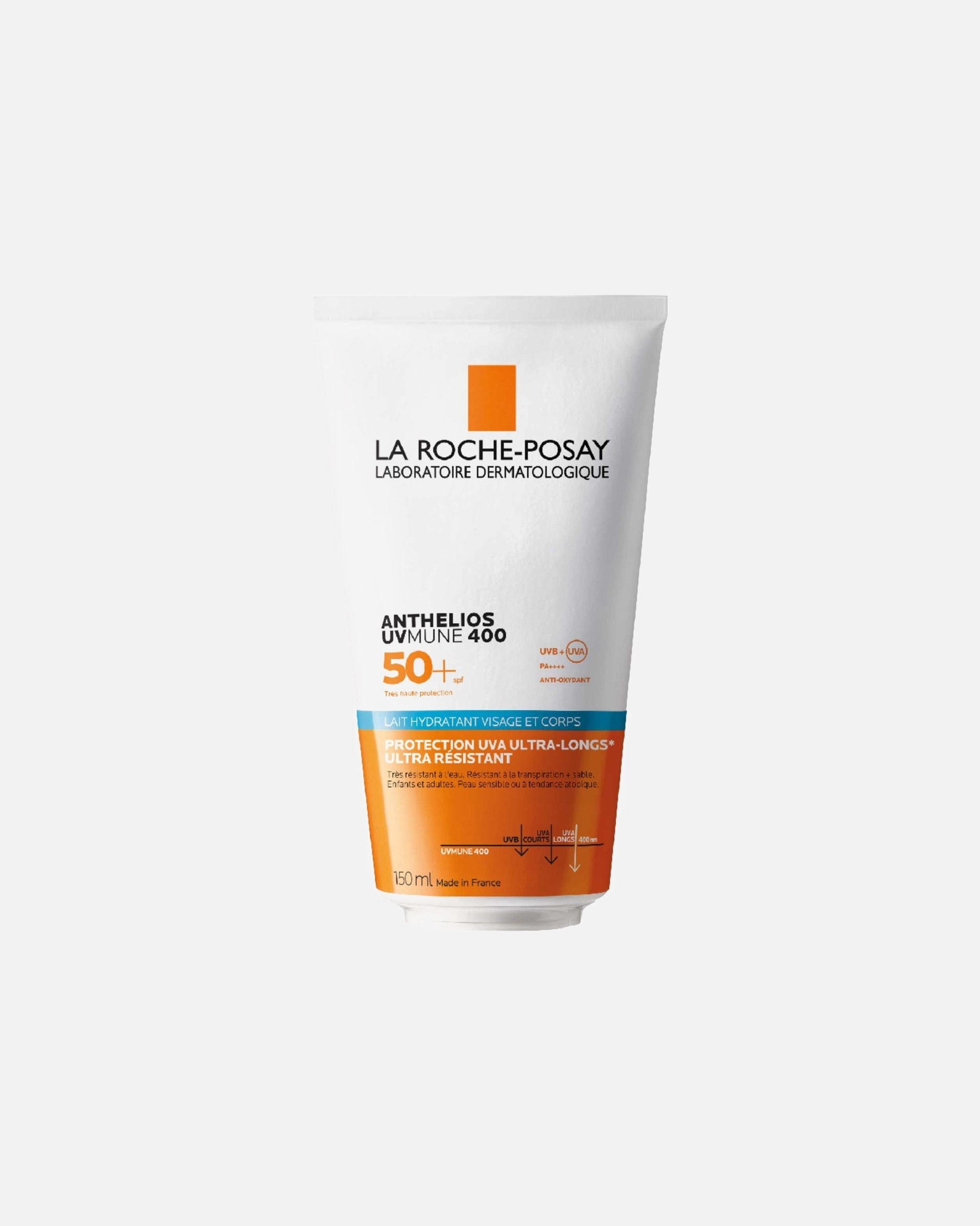 Crema solare di Unisex La Roche Posay Anthelios Latte viso e corpo SPF50+ adatto per pelle sensibile o a tendenza atopica 150 ml