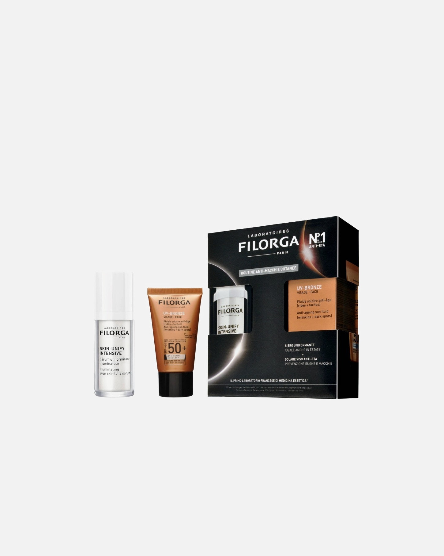 Set Protezione Solare di Unisex Filorga COFANETTO SOLARE SKIN UNIFY + BRONZE FACE COFANETTO SOLARE SKIN UNIFY + BRONZE FACE