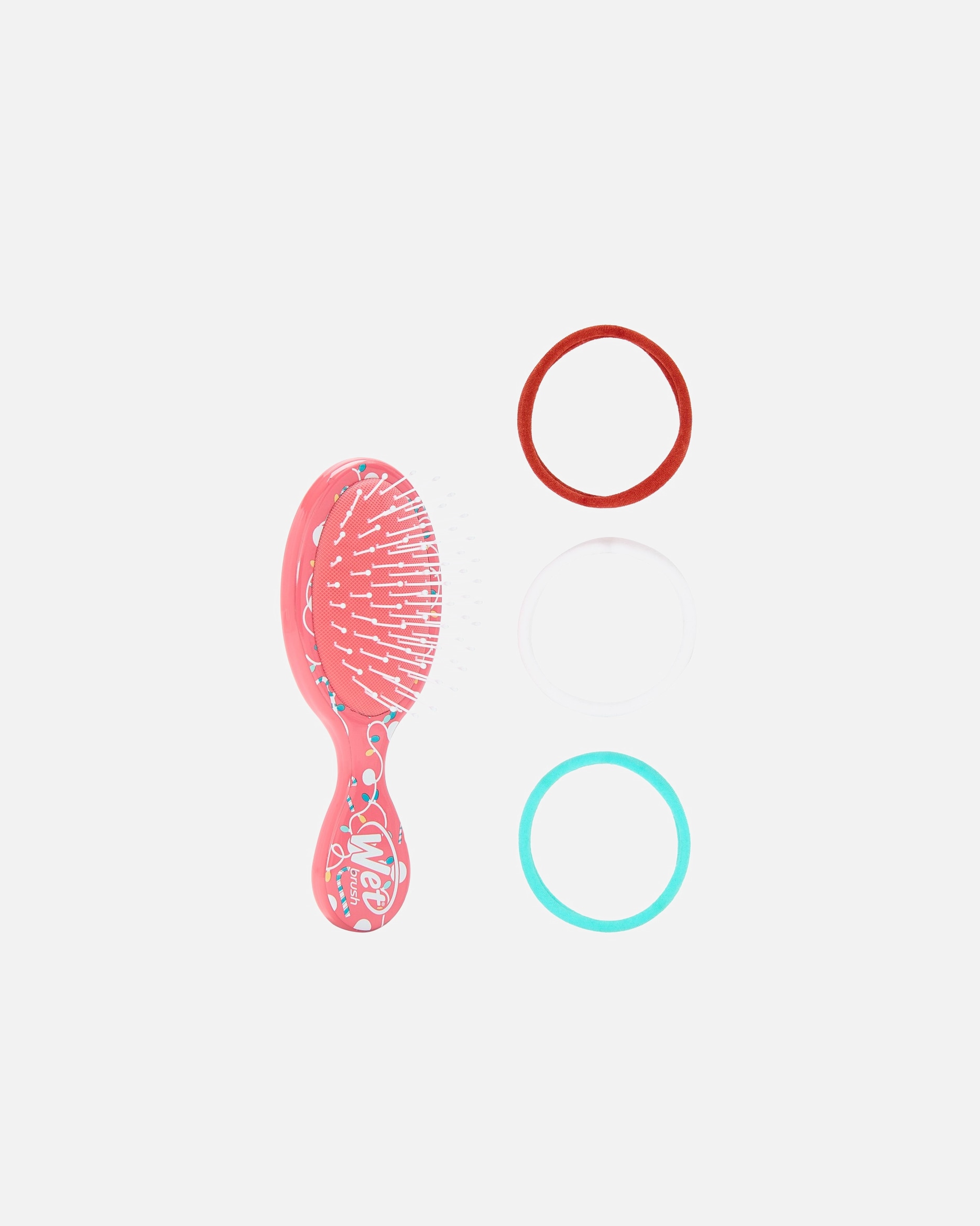Set cura dei capelli di Unisex Wet Brush Spazzola Mini+ elastici - Kit Frosty 1 pezzo