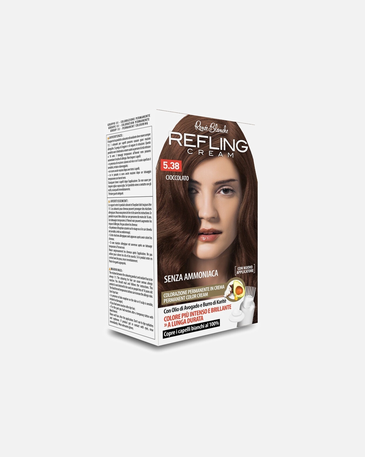 Colorazione capelli di Femmina Renée Blanche REFLING CREAM 5.38 CIOCCOLATO
