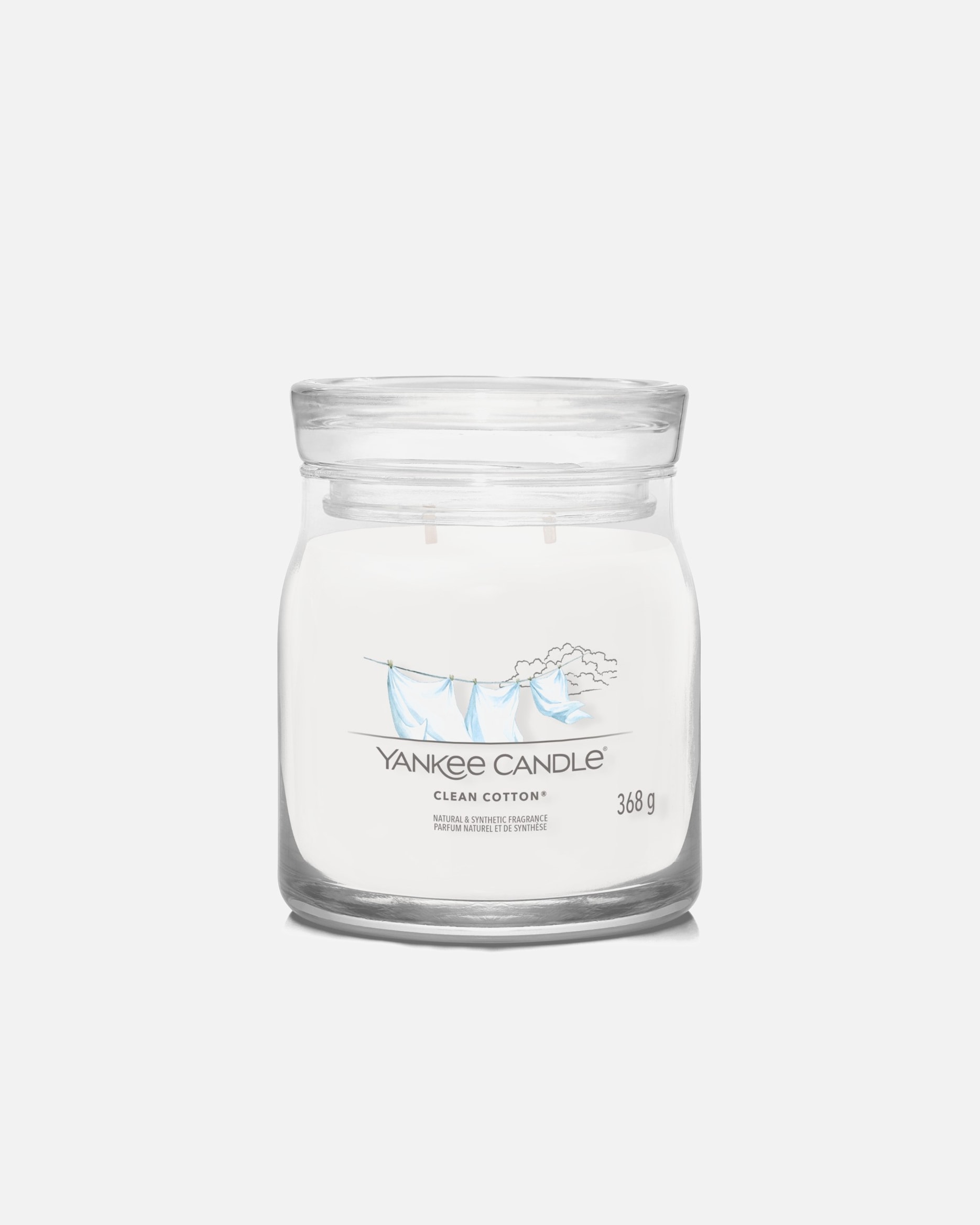 Candela di Unisex Yankee Candle Clean Cotton 368 g - Signature