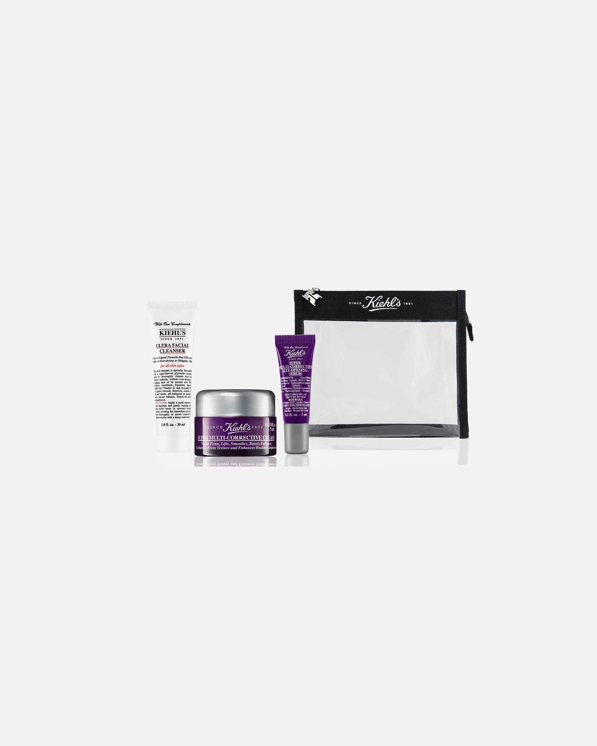 Set cura del viso di Unisex Omaggio : Pouch con 3 deluxe size - Kiehl's ESCLUSIVA ON-LINE DOUGLAS Valido all'acquisto di 69€ in prodotti Kiehl's. Esclusi i prodotti Douglas Partner.
