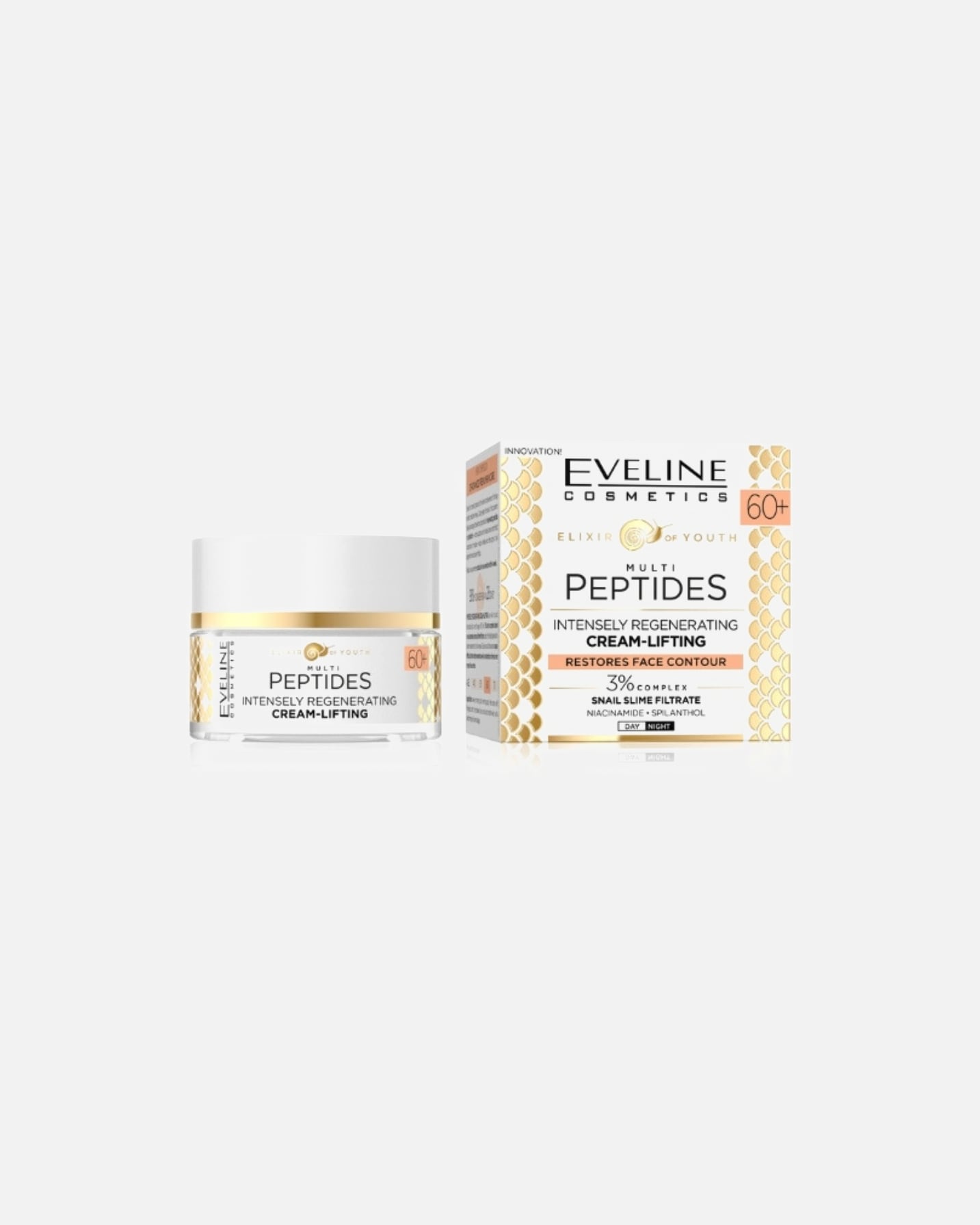 Trattamento viso di Unisex Eveline Cosmetics Multi peptides Crema 60+ 50 ml