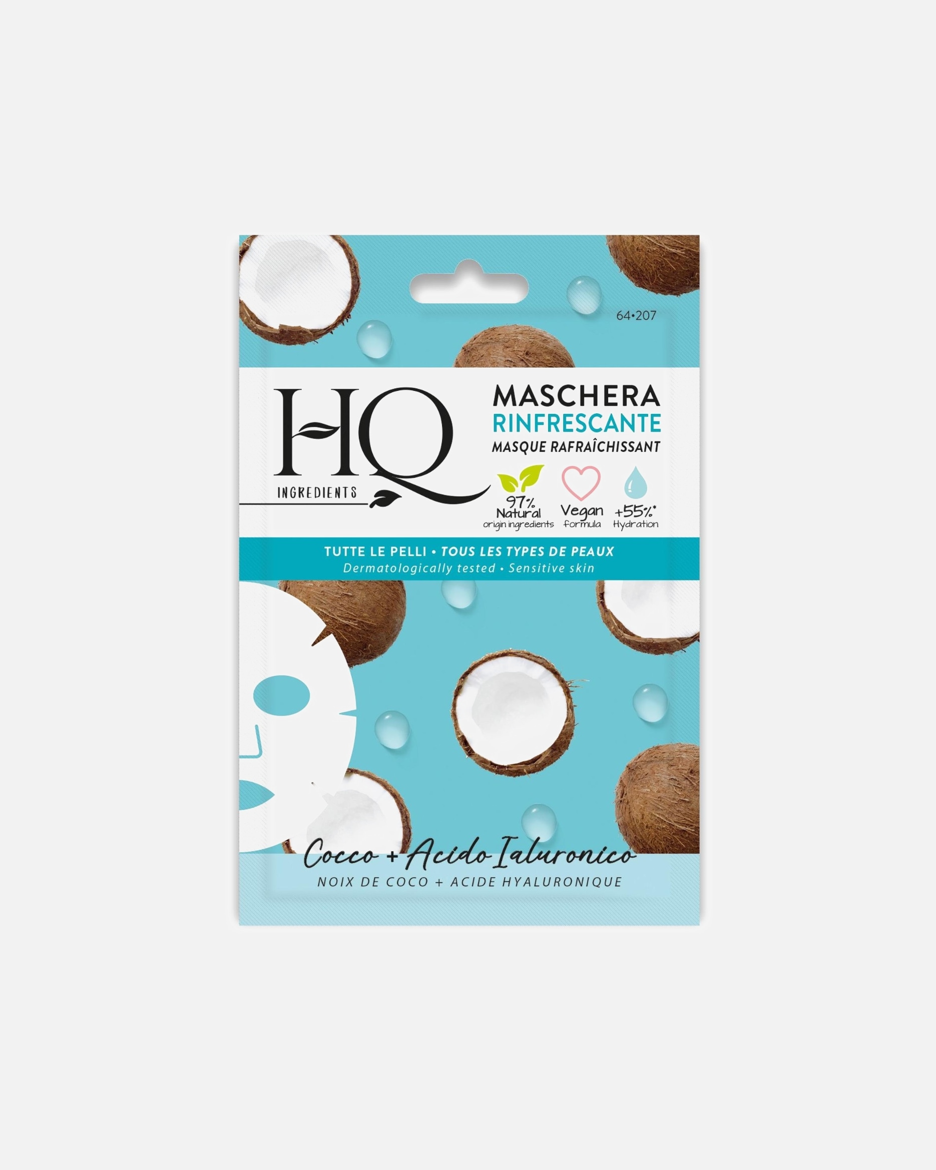 Maschera in Tessuto di Unisex Hq Maschera Tessuto Rinfrescante 12 ml