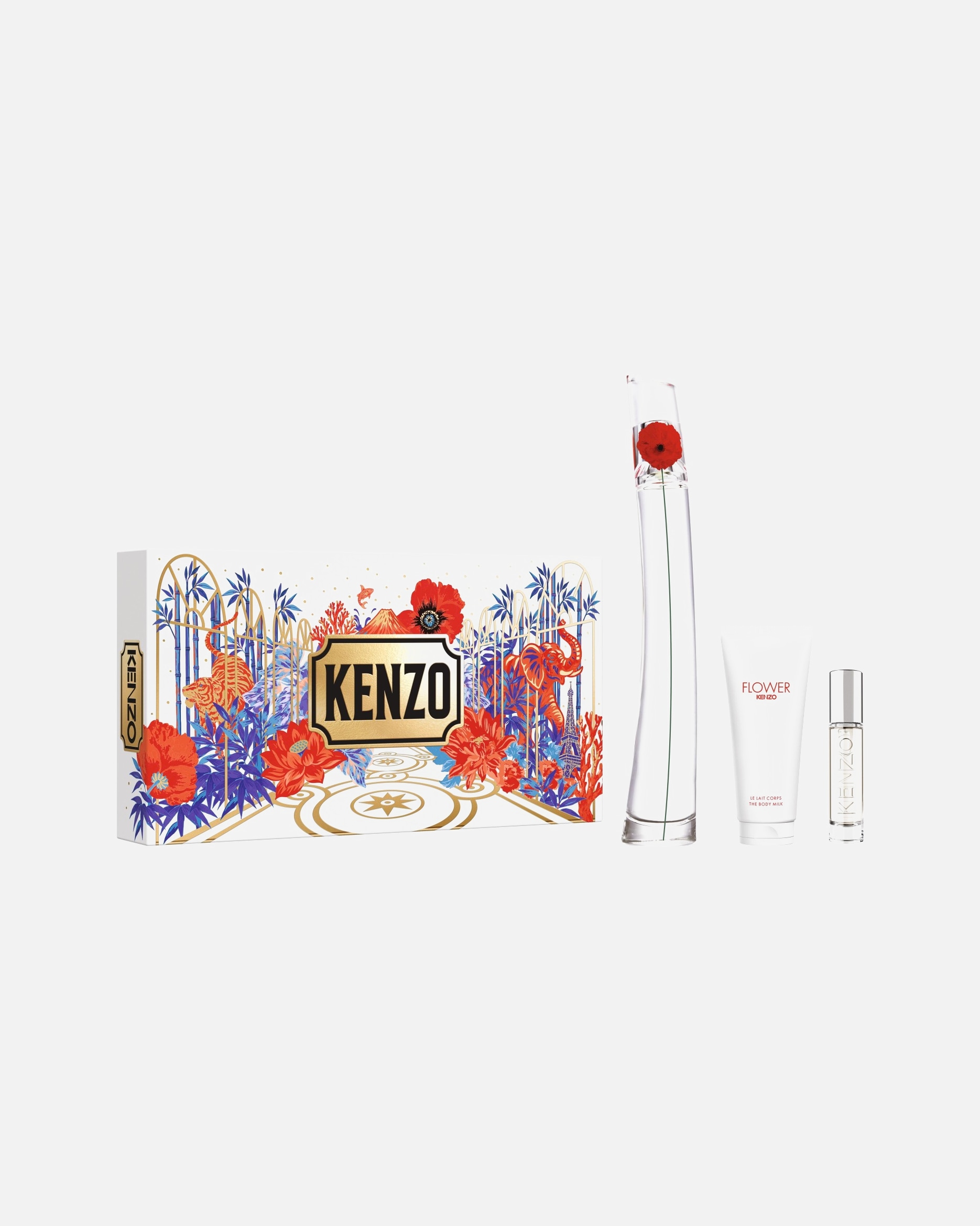 Set di fragranze di Femmina Flower by Kenzo Cofanetto Regalo - Eau de Parfum, Travel Spray e Latte Corpo 1 pezzo