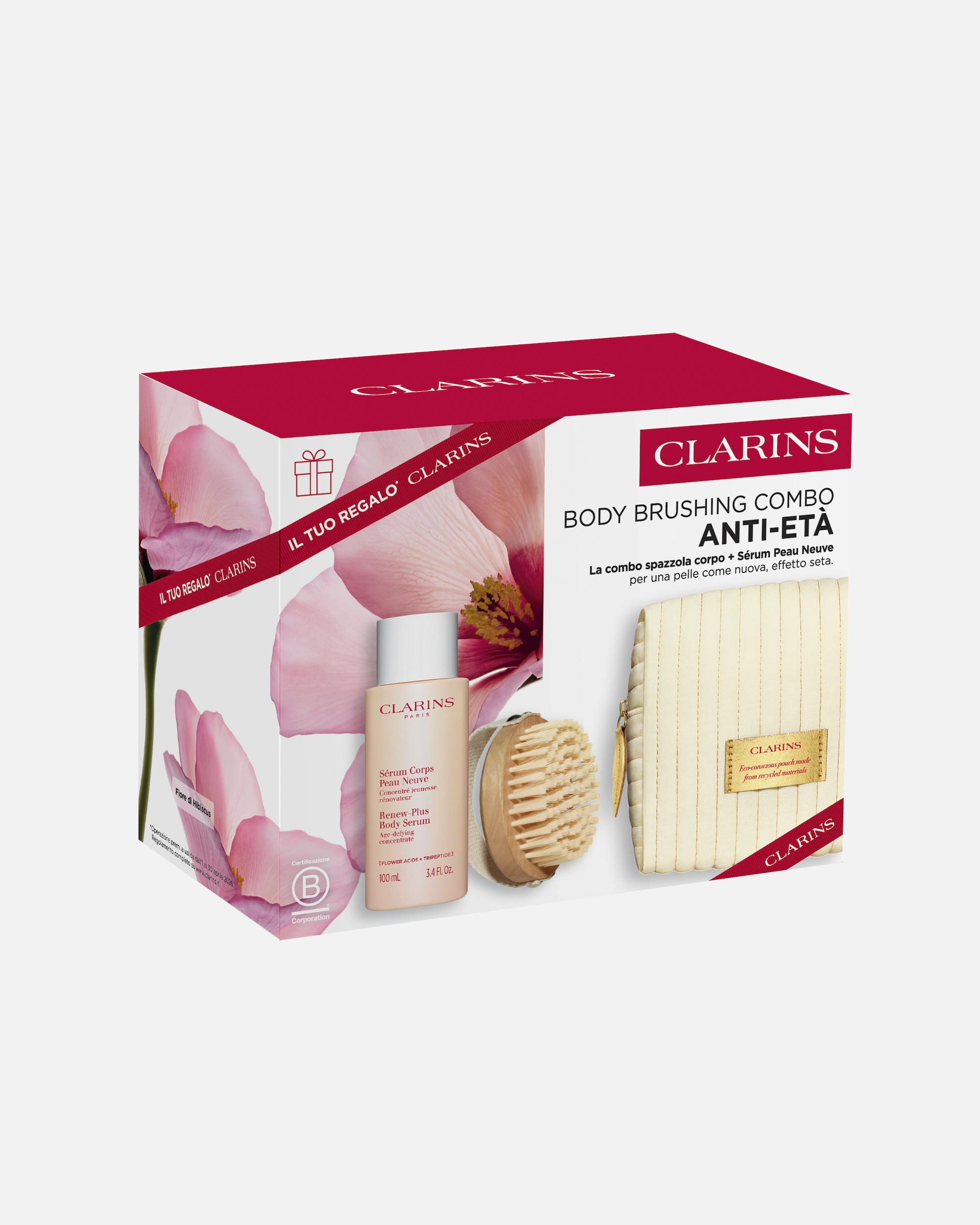 1 cofanetto a scelta in omaggio all'acquisto di 2 prodotti corpo Clarins. Esclusi i prodotti Douglas Partner.