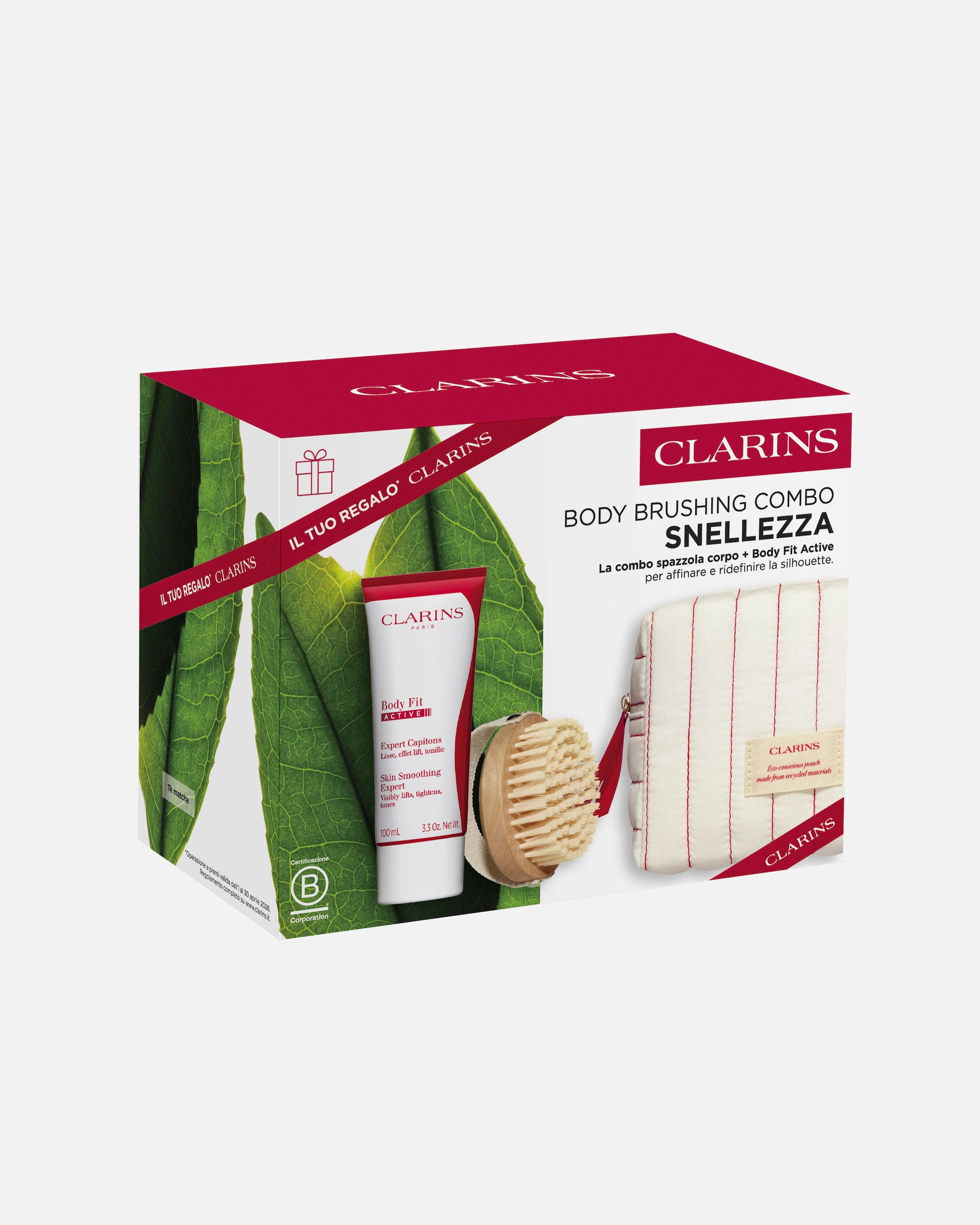 1 cofanetto a scelta in omaggio all'acquisto di 2 prodotti corpo Clarins. Esclusi i prodotti Douglas Partner.