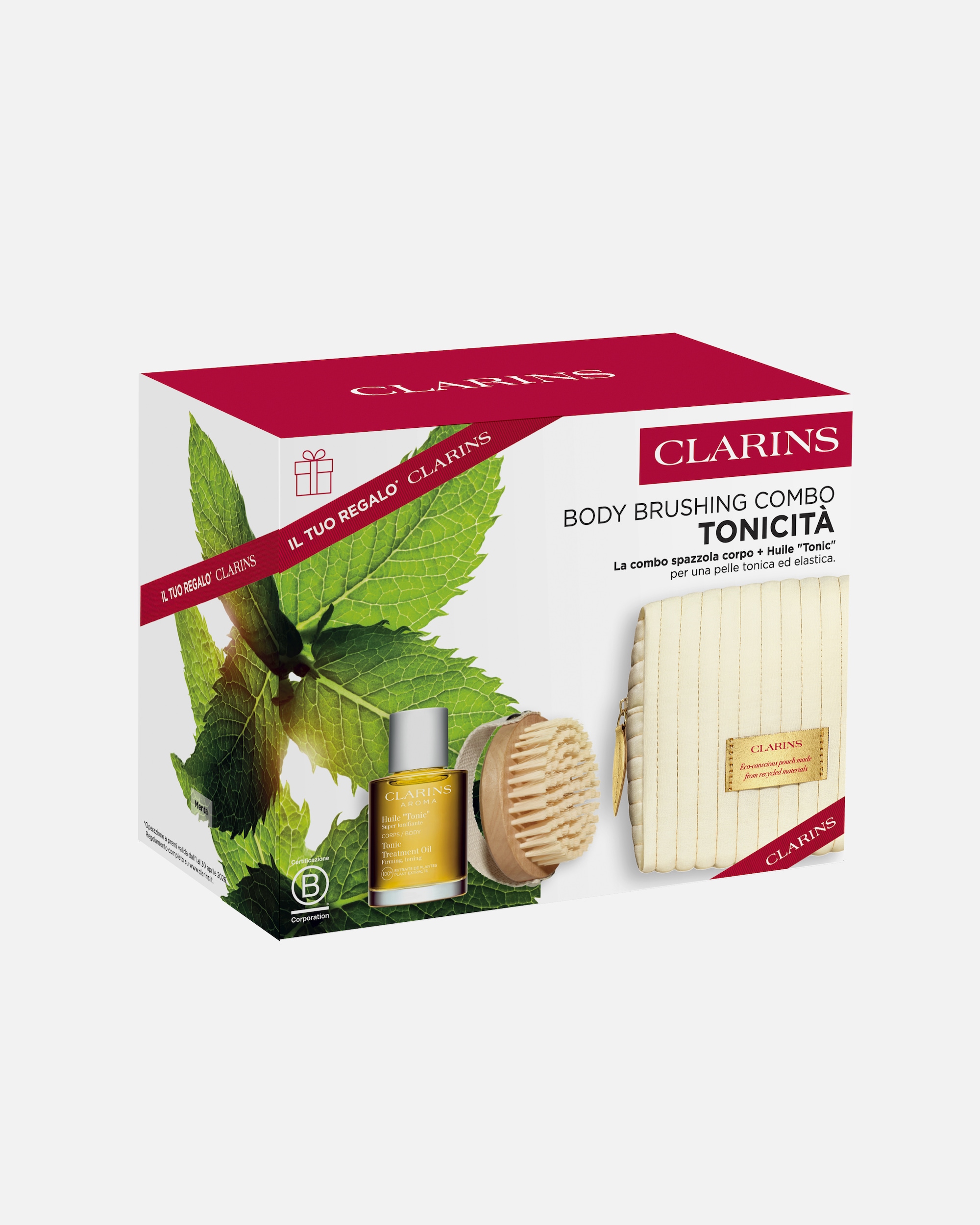 1 cofanetto corpo a scelta in omaggio all'acquisto di 2 prodotti corpo Clarins. Esclusi i prodotti Douglas Partner.