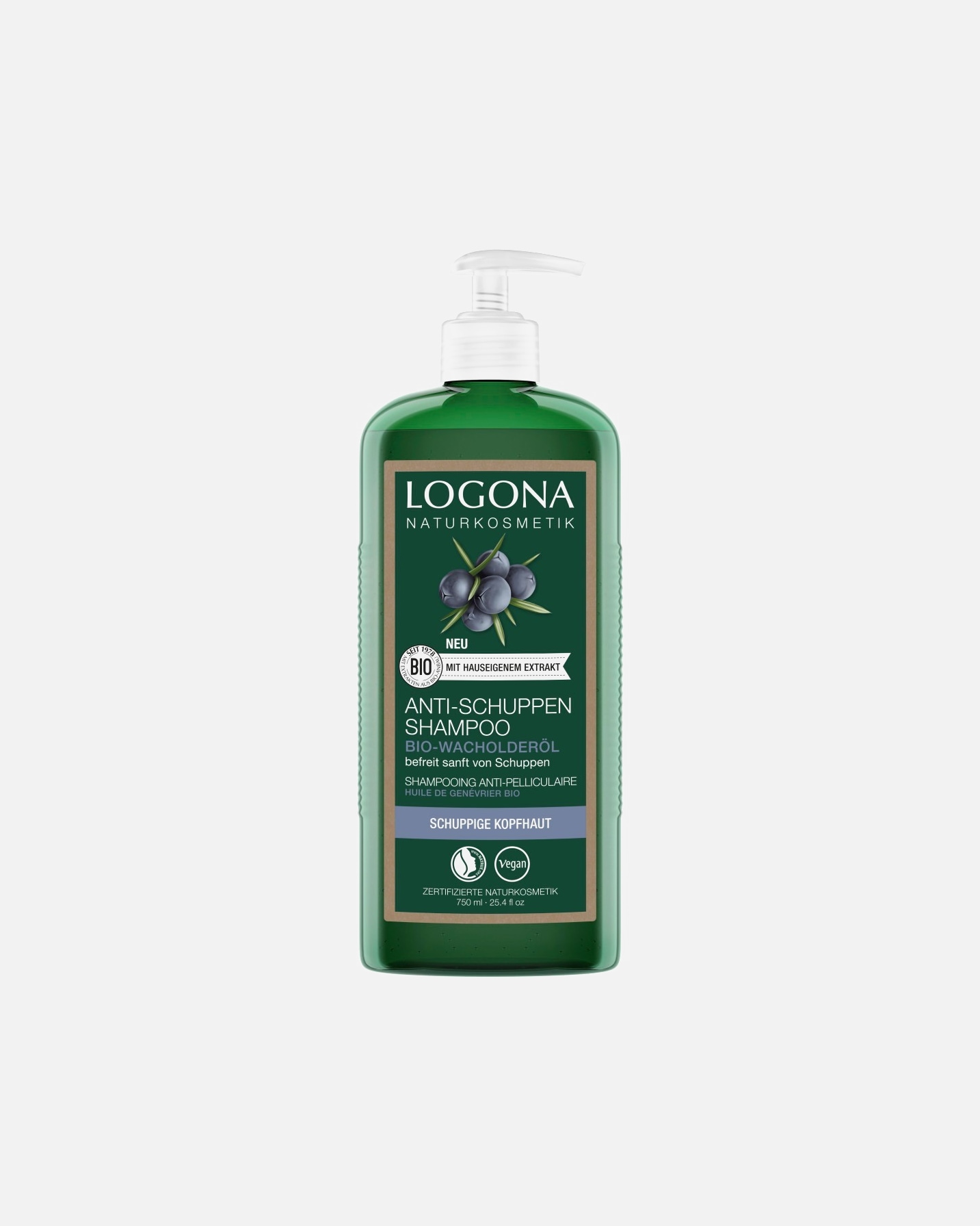 Rimedi anti forfora di Femmina Logona Shampoo anti-forfora bacche di ginepro bio 750 ml