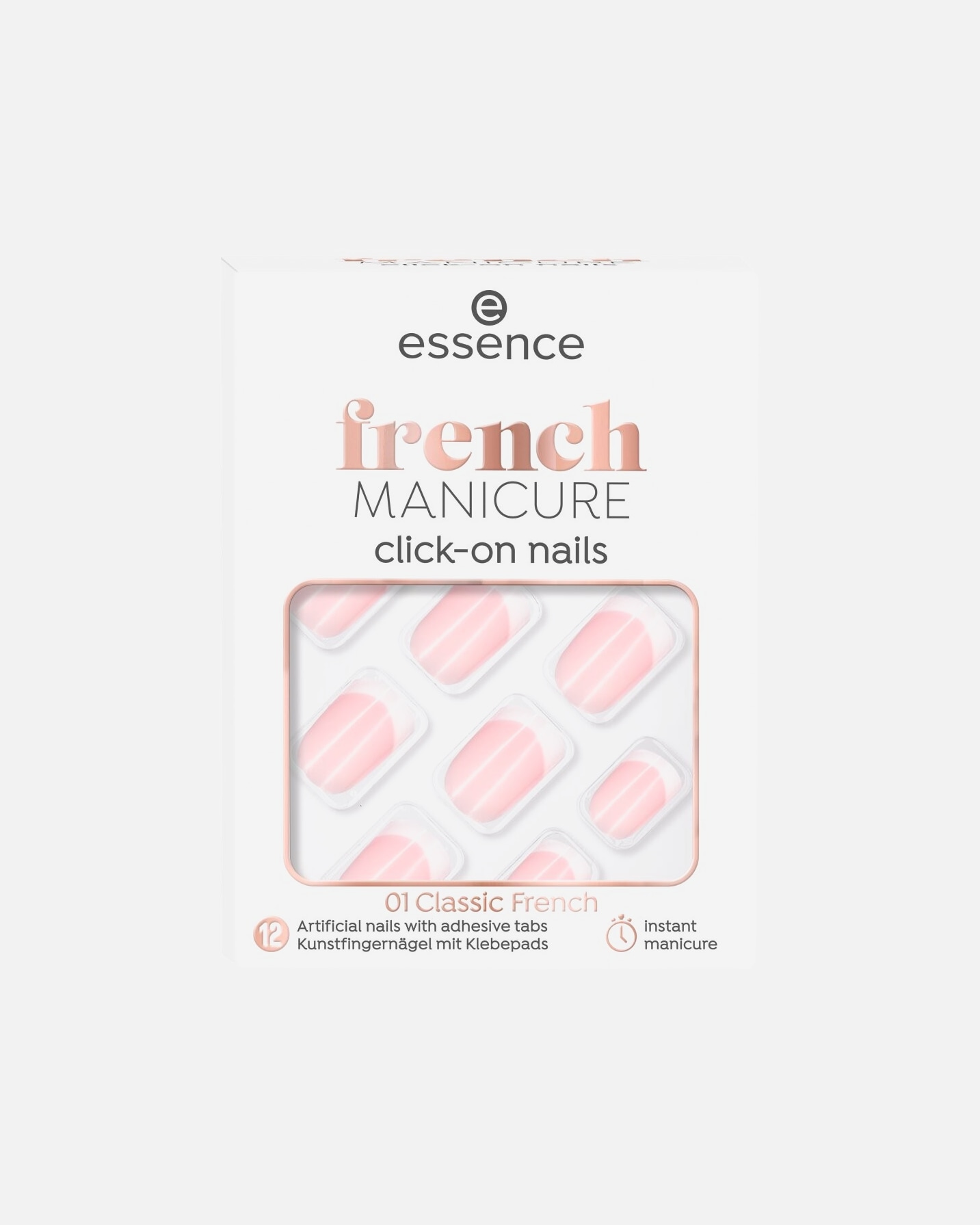 Unghie finte di Unisex essence French Manicure Click-on Nails 01 Classic French