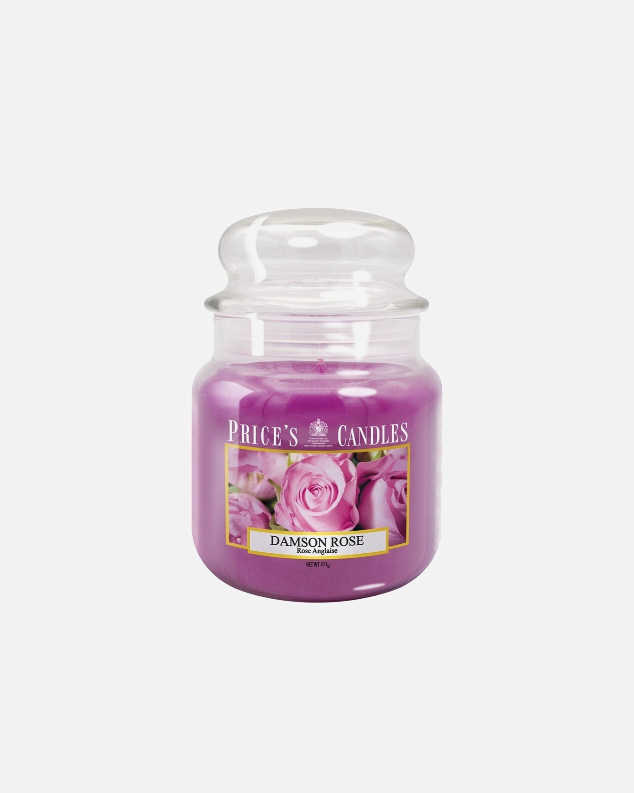 Candela di Unisex PRICE'S CANDLES Damson Rose scented candle in medium jar 1 pz