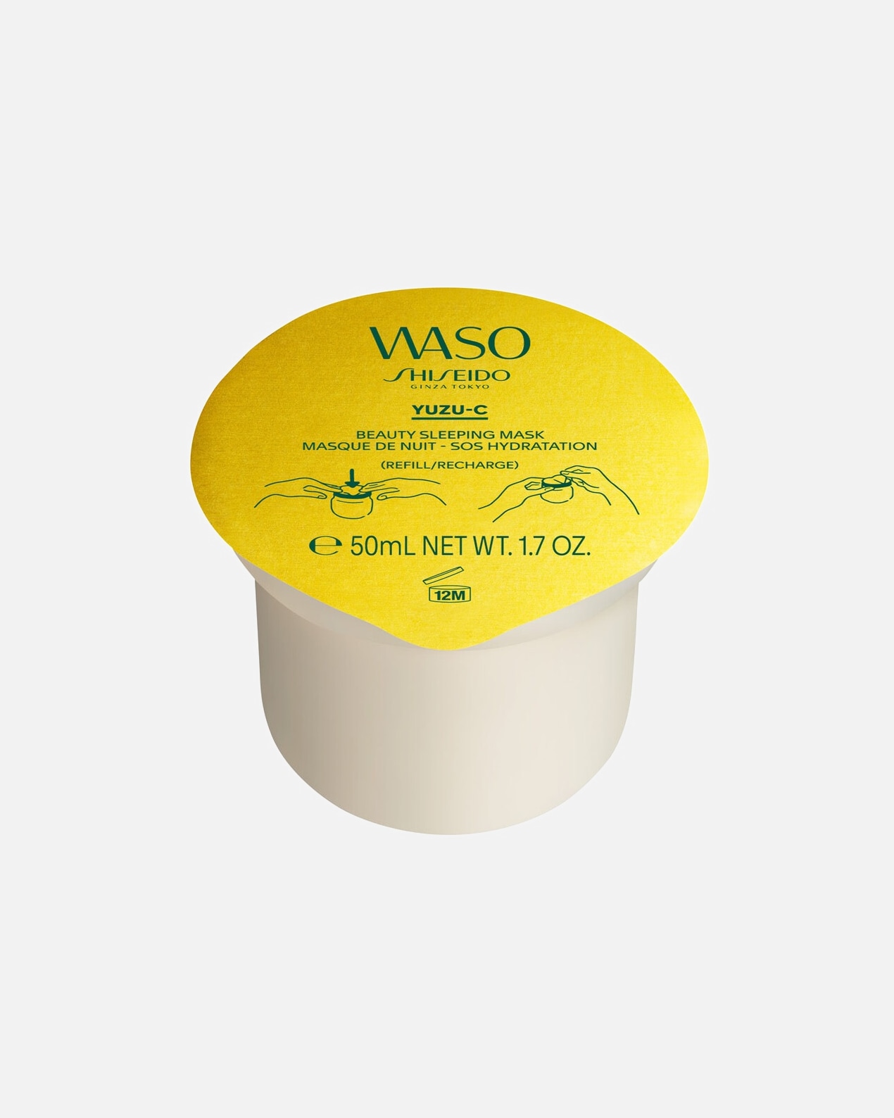 Maschera Idratante di Unisex SHISEIDO Waso YUZU-C Beauty Sleeping Mask 50 ml - Refill