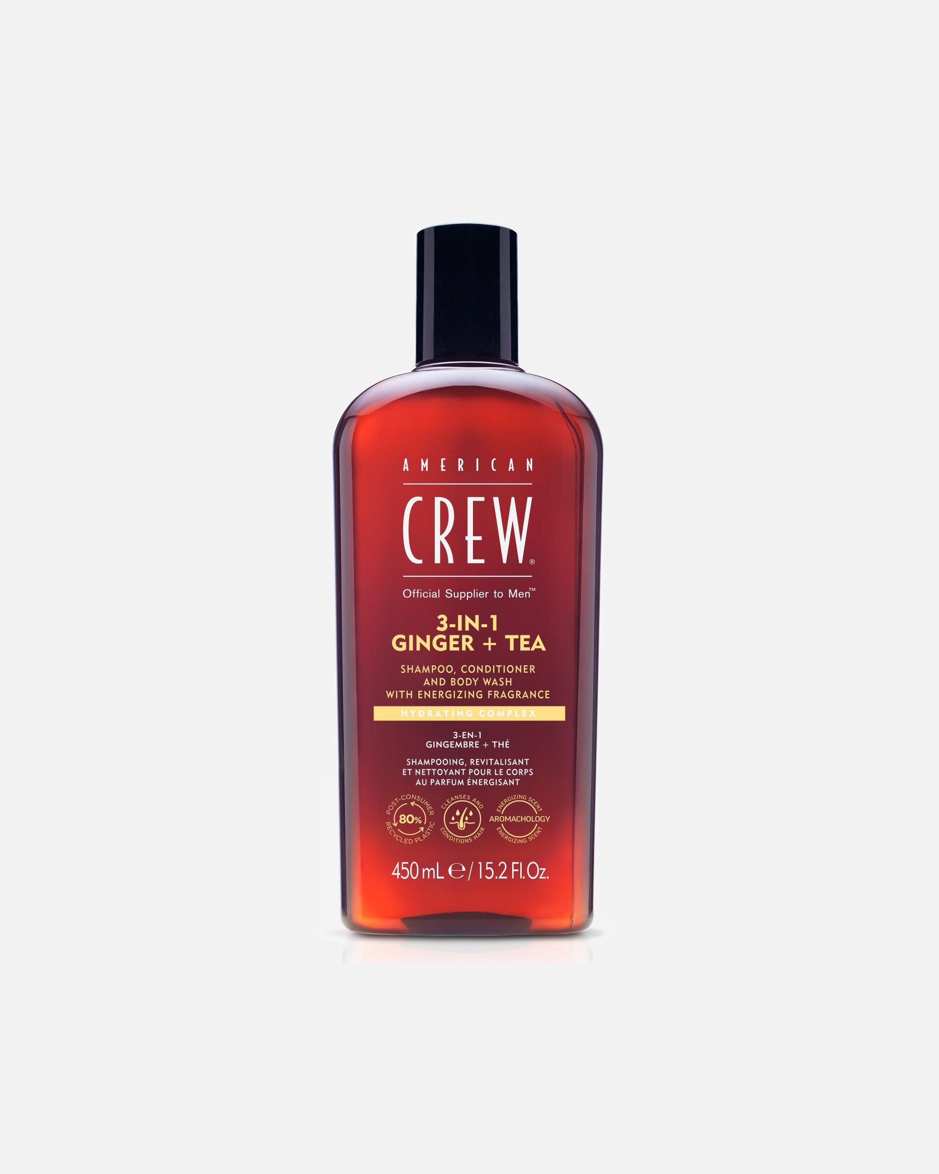 Shampoo capelli di Maschio American Crew 3In1 Ginger & Tea 450 ml