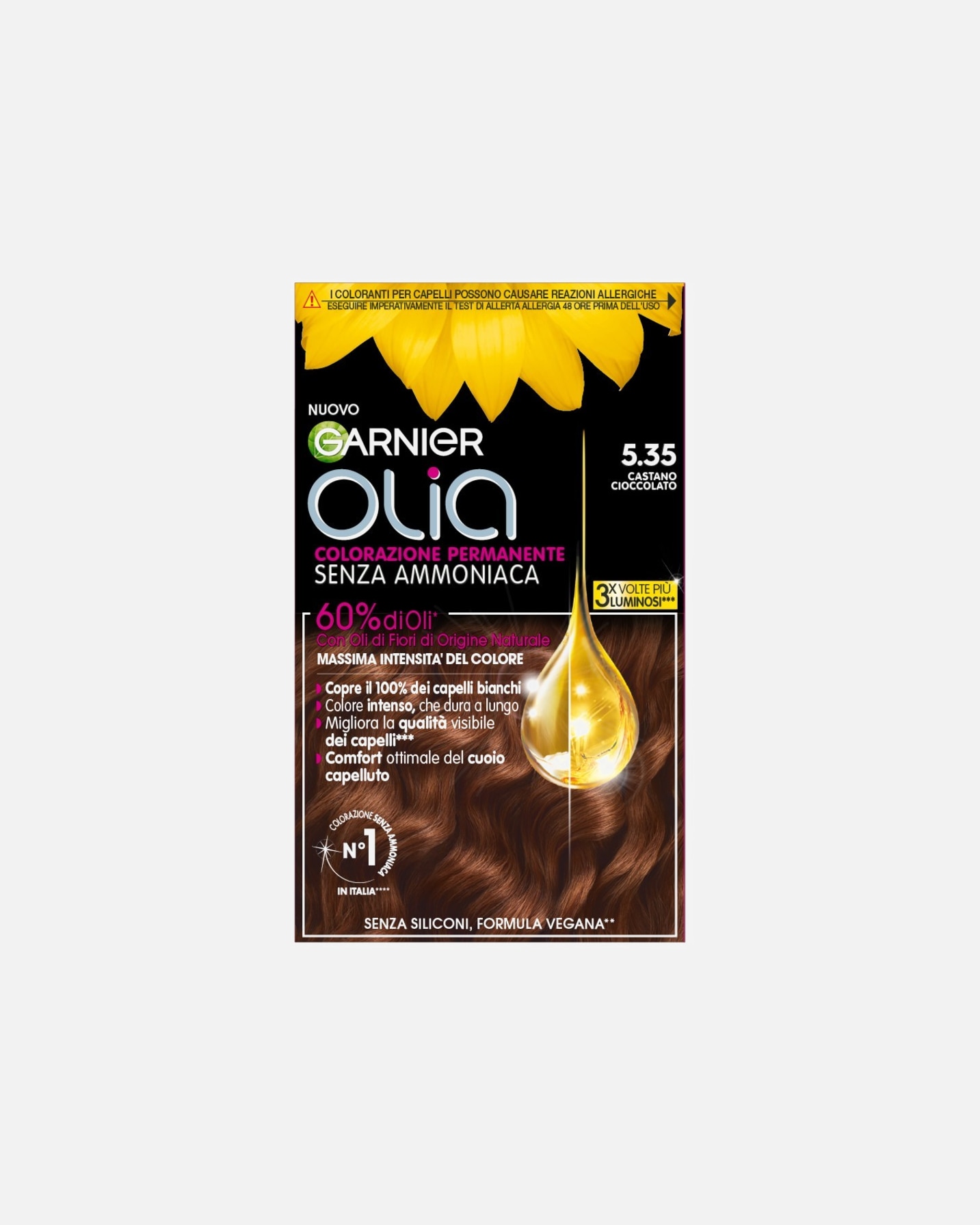Tinta Capelli di Unisex GARNIER Tinta Capelli Olia Castano Cioccolato (5.35)
