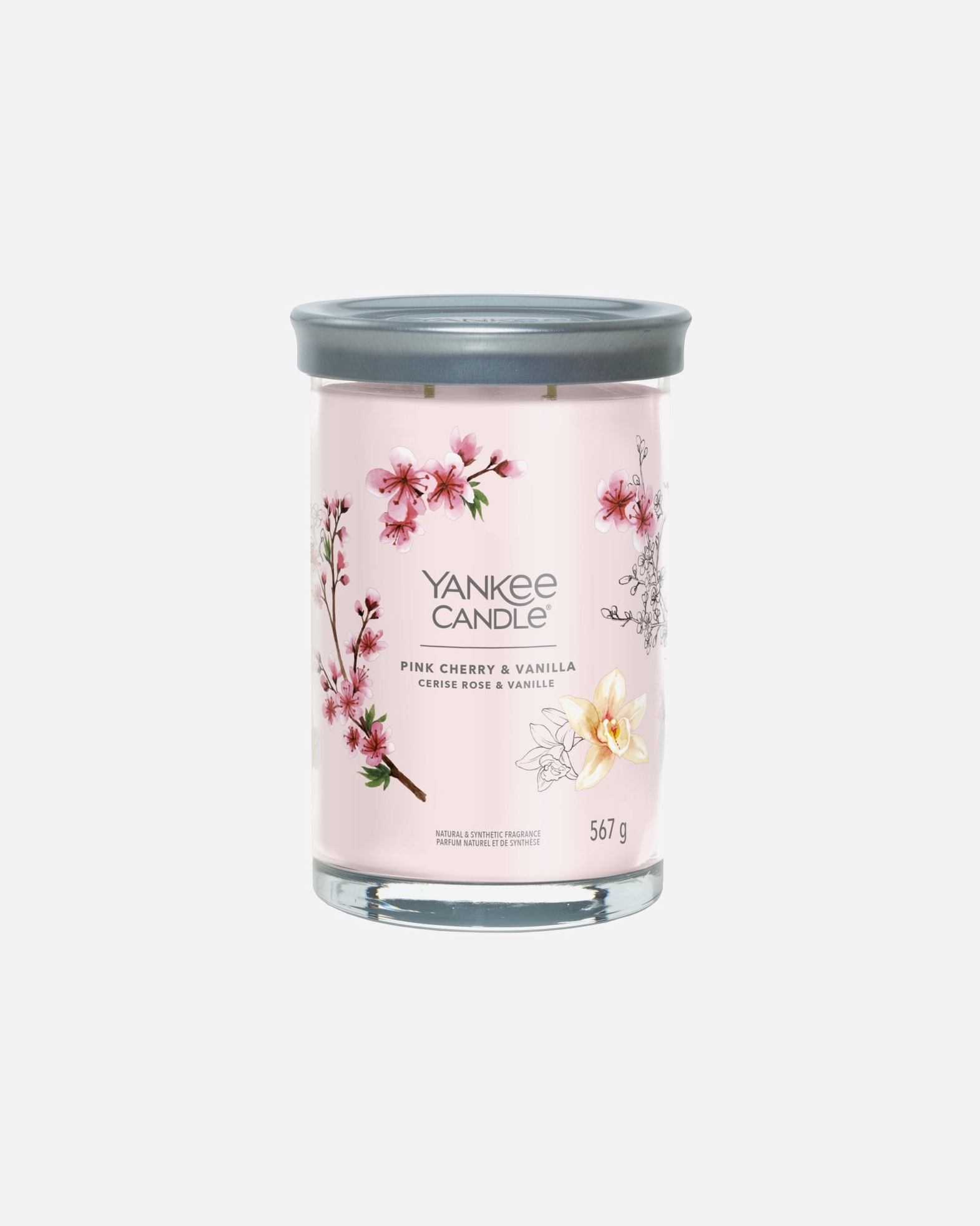 Candela di Unisex Yankee Candle Candela Grande Signature Pink Cherry & Vanilla 567 g - Signature Tumbler