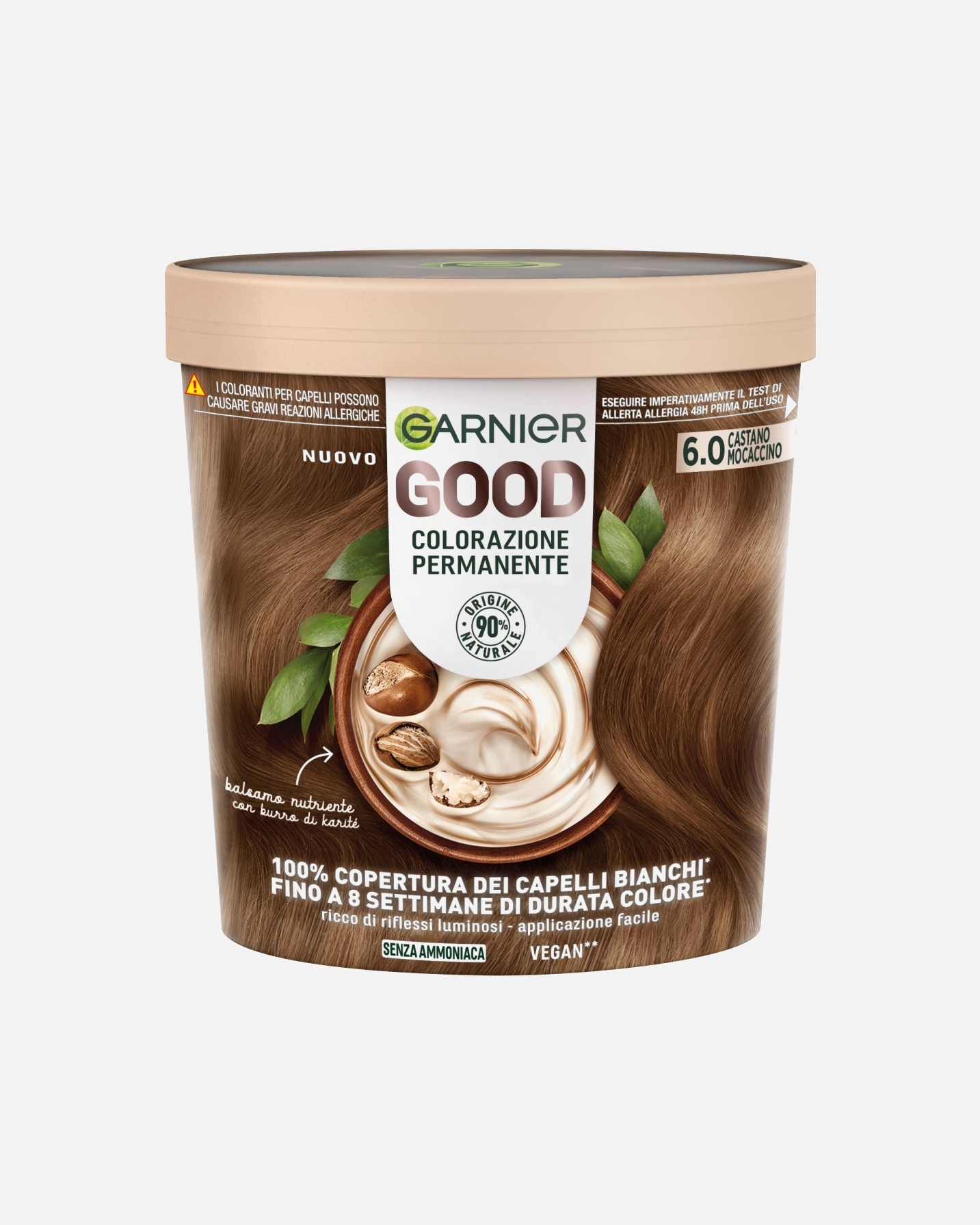 Colorazione capelli di Femmina GARNIER Garnier GOOD 3.0 CASTANO CIOCCOLATO FONDENTE, colorazione permanente senza ammoniaca, 90% di origine naturale CASTANO MOCACCINO