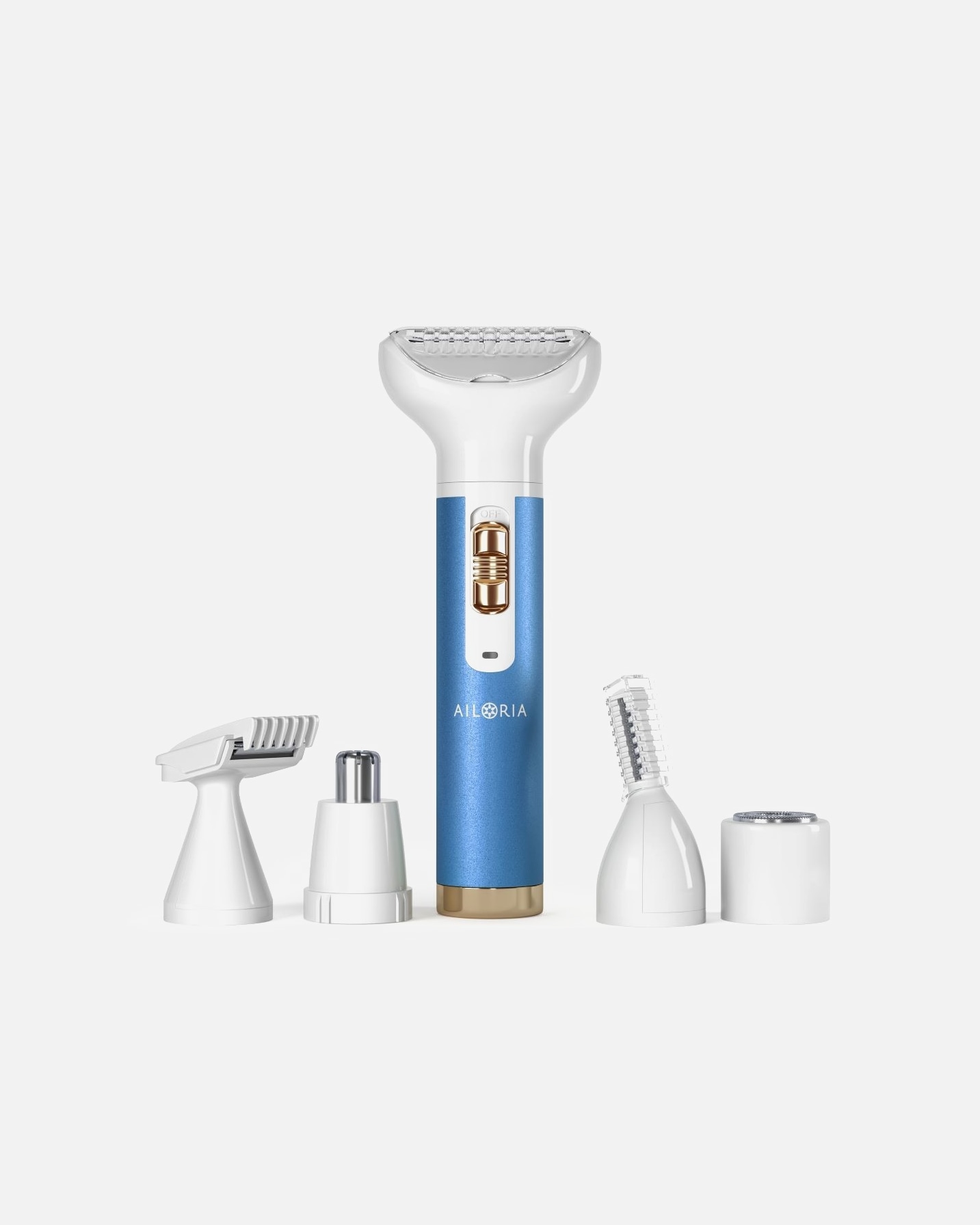 Rasoio elettrico di Femmina Ailoria Evapore EVAPORE SET Rasoio con diversi attacchi USB Cascade Blue