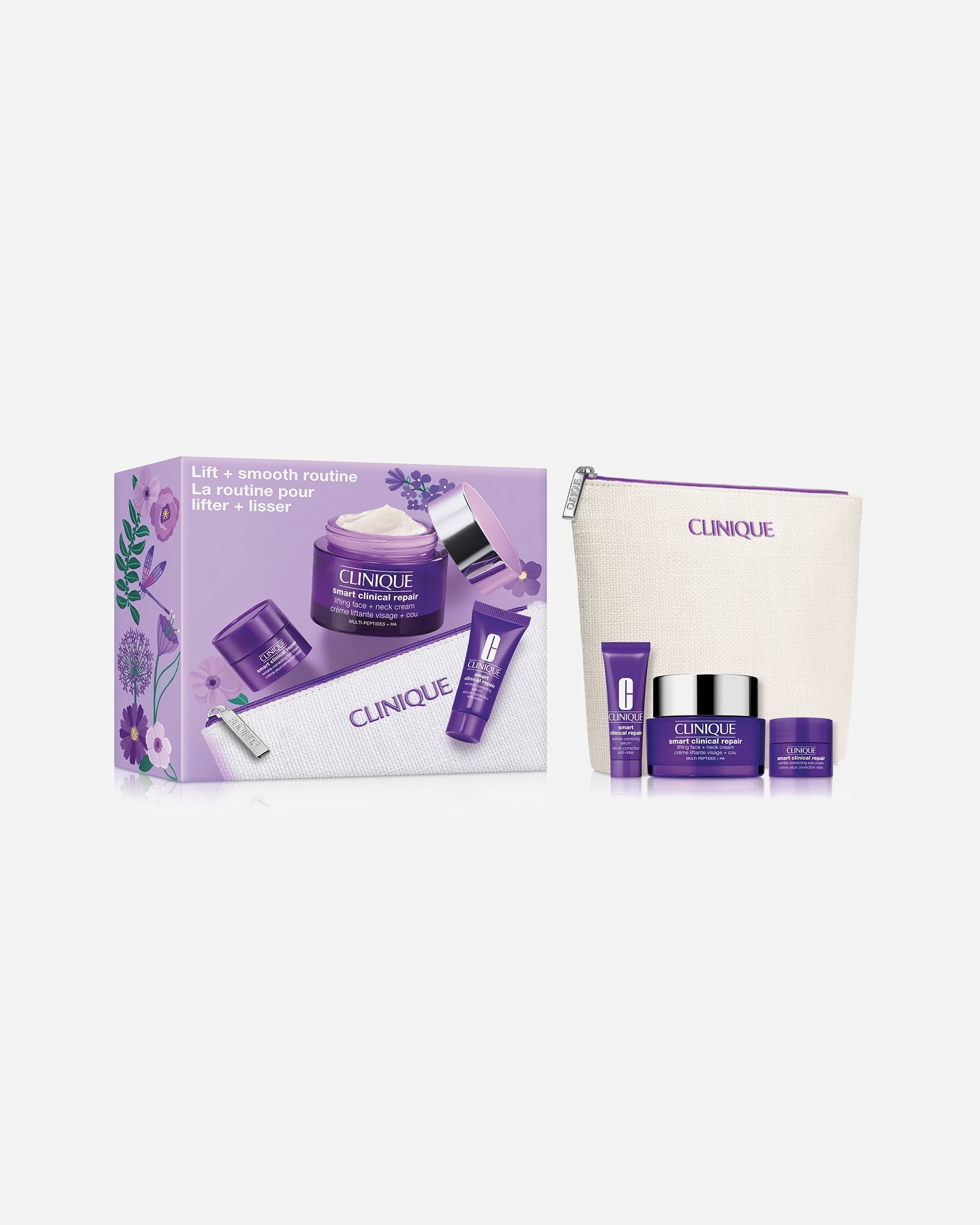 Set cura del viso di Unisex Clinique Light and Smooth Routine - Set 50 ml