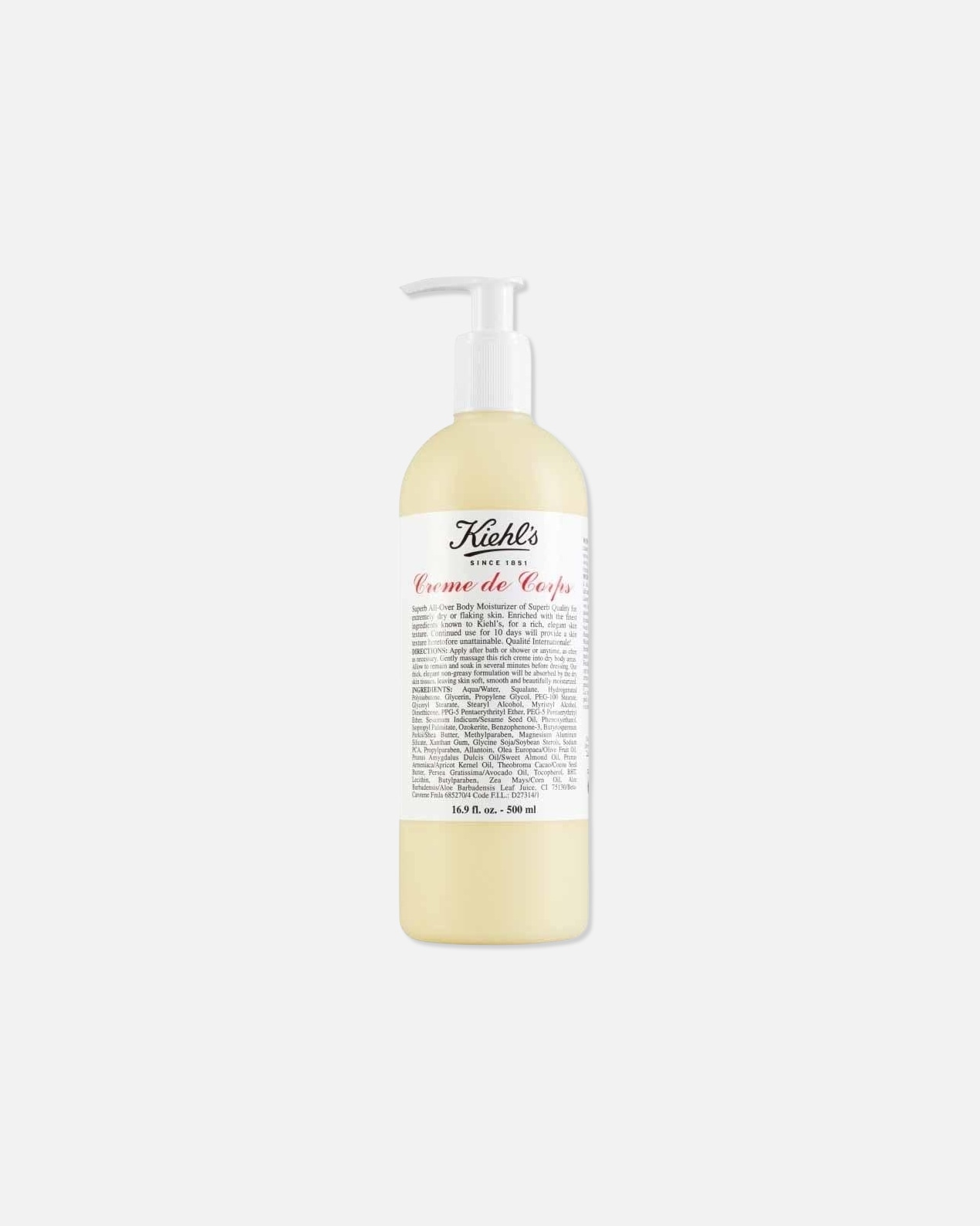 Latte corpo di Unisex Kiehl's Creme de Corps 500 ml