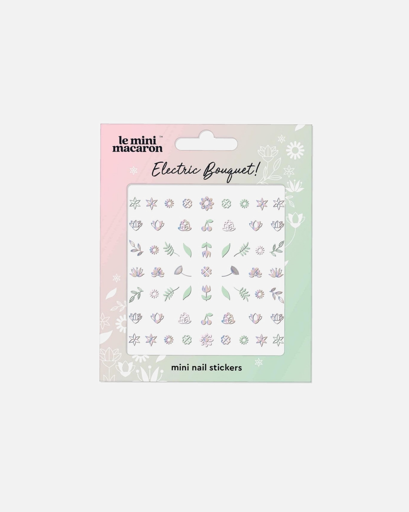 Adesivi per unghie di Unisex Le Mini Macaron Mini Nail Stickers - Electric Bouquet 7 g