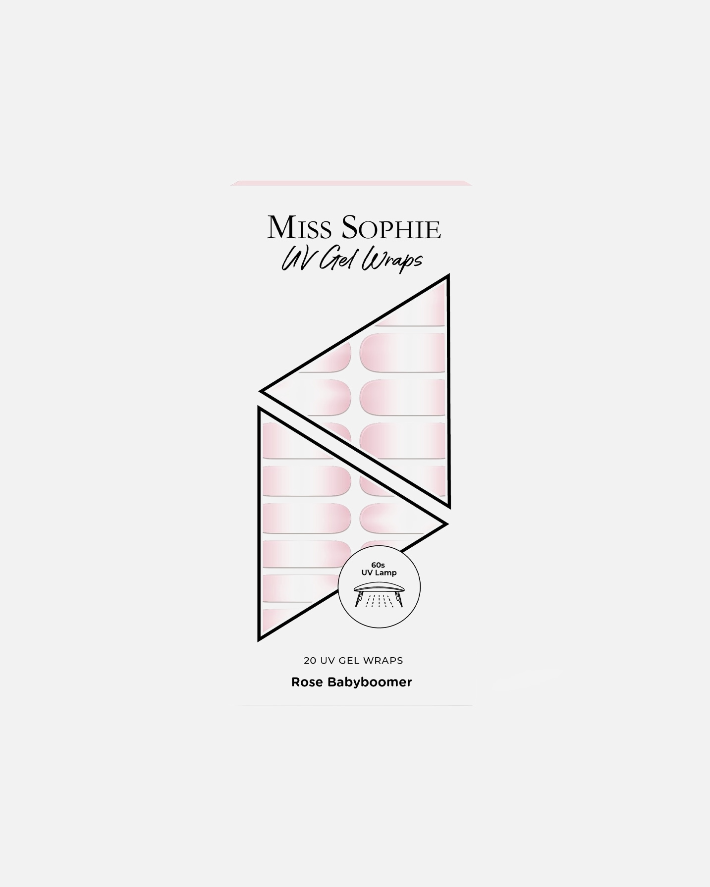 Adesivi per unghie di Unisex Miss Sophie 20 UV Gel Wraps Rose Babyboomer