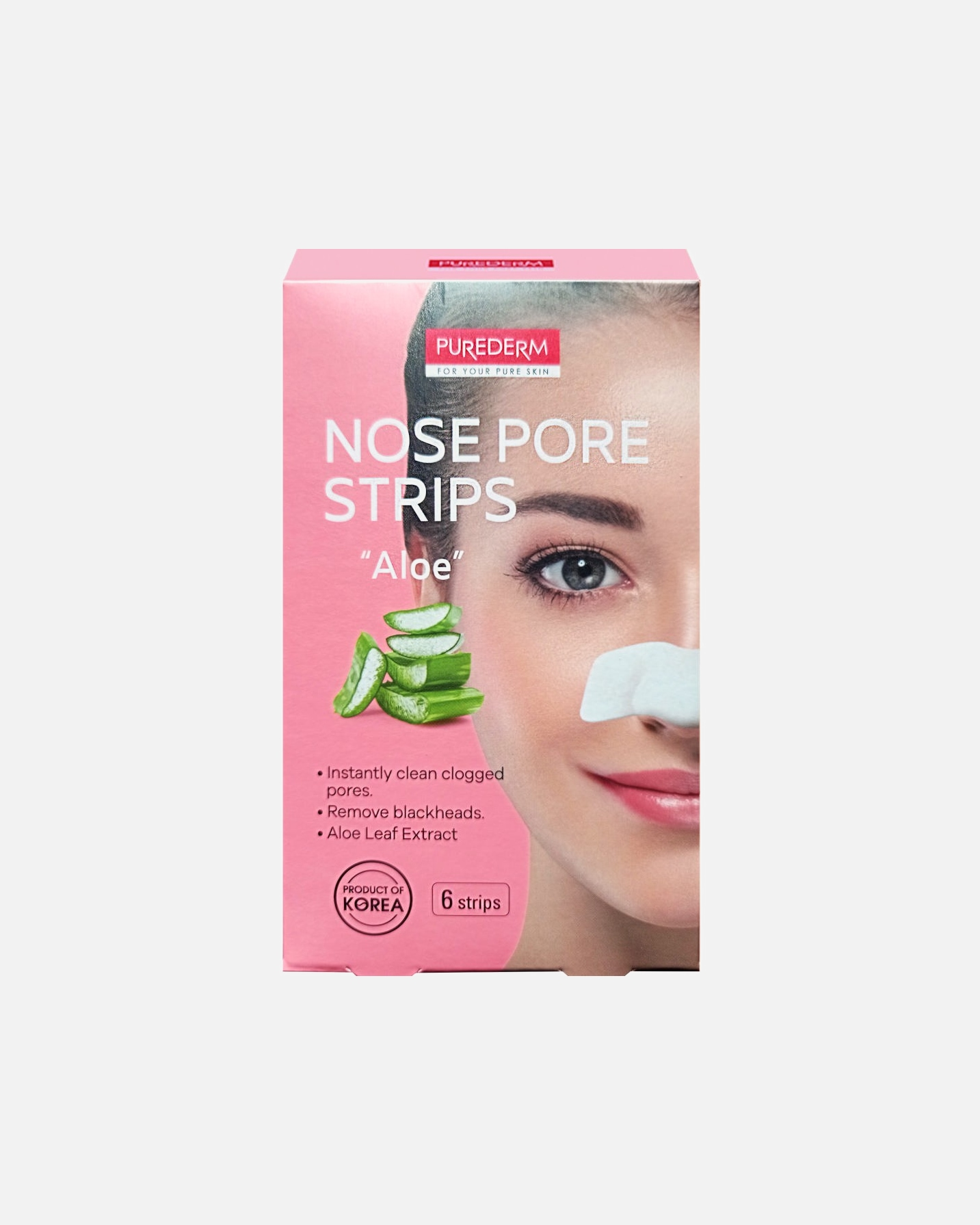 Maschera detergente di Unisex Purederm Nose Pore Strips "Aloe" 1 pz