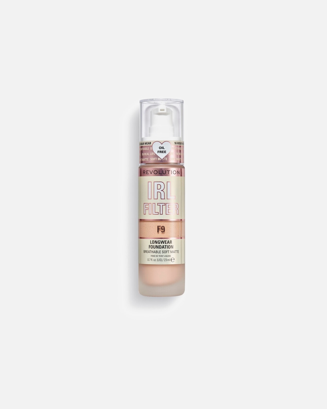 Fondotinta di Unisex Revolution IRL Filter Longwear Foundation F9