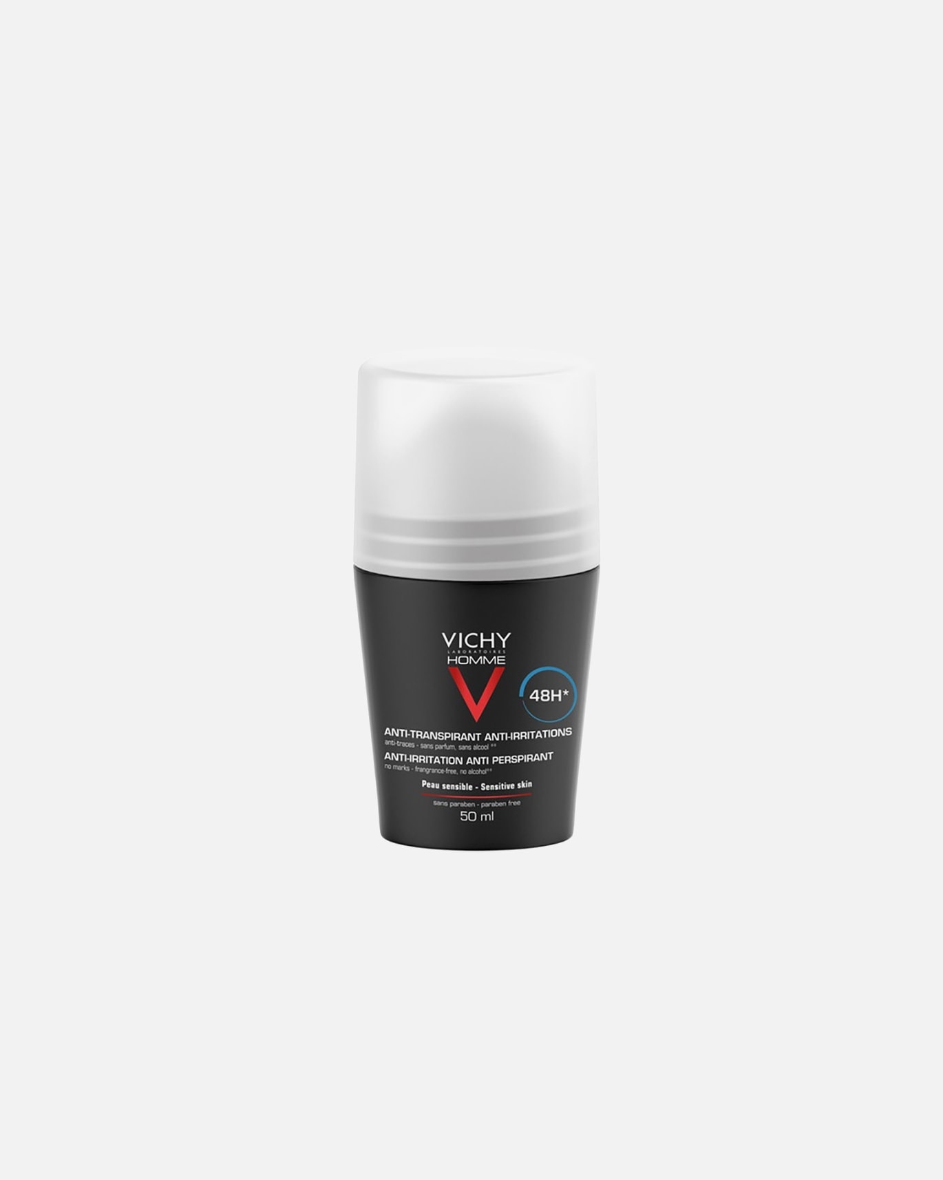 Deodorante di Maschio Vichy Homme Deodorante Anti-traspirante e Anti-irritazione 48h - Roll-on 50 ml