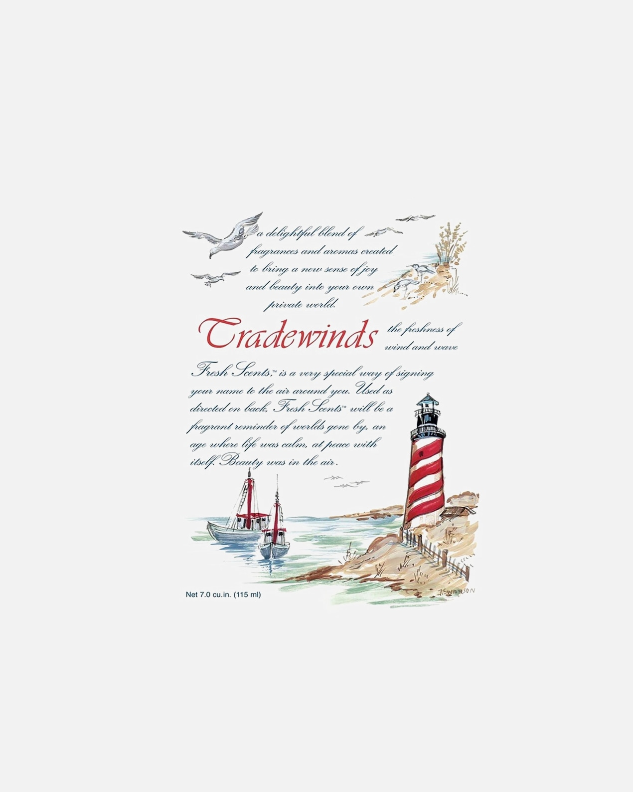 Profumo di lavanderia di Unisex The WillowBrook Company Busta maxi profumataTradewinds 115 ml