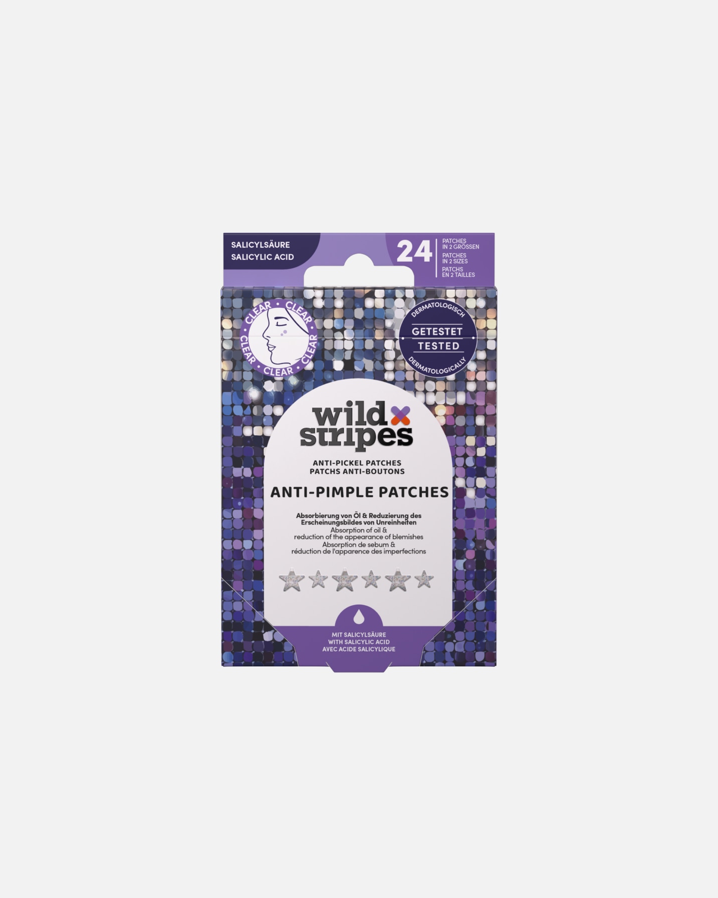Patch di Unisex Wild Stripes Default Brand Line Anti-Pimple Patches Shining Stars 1 pezzo