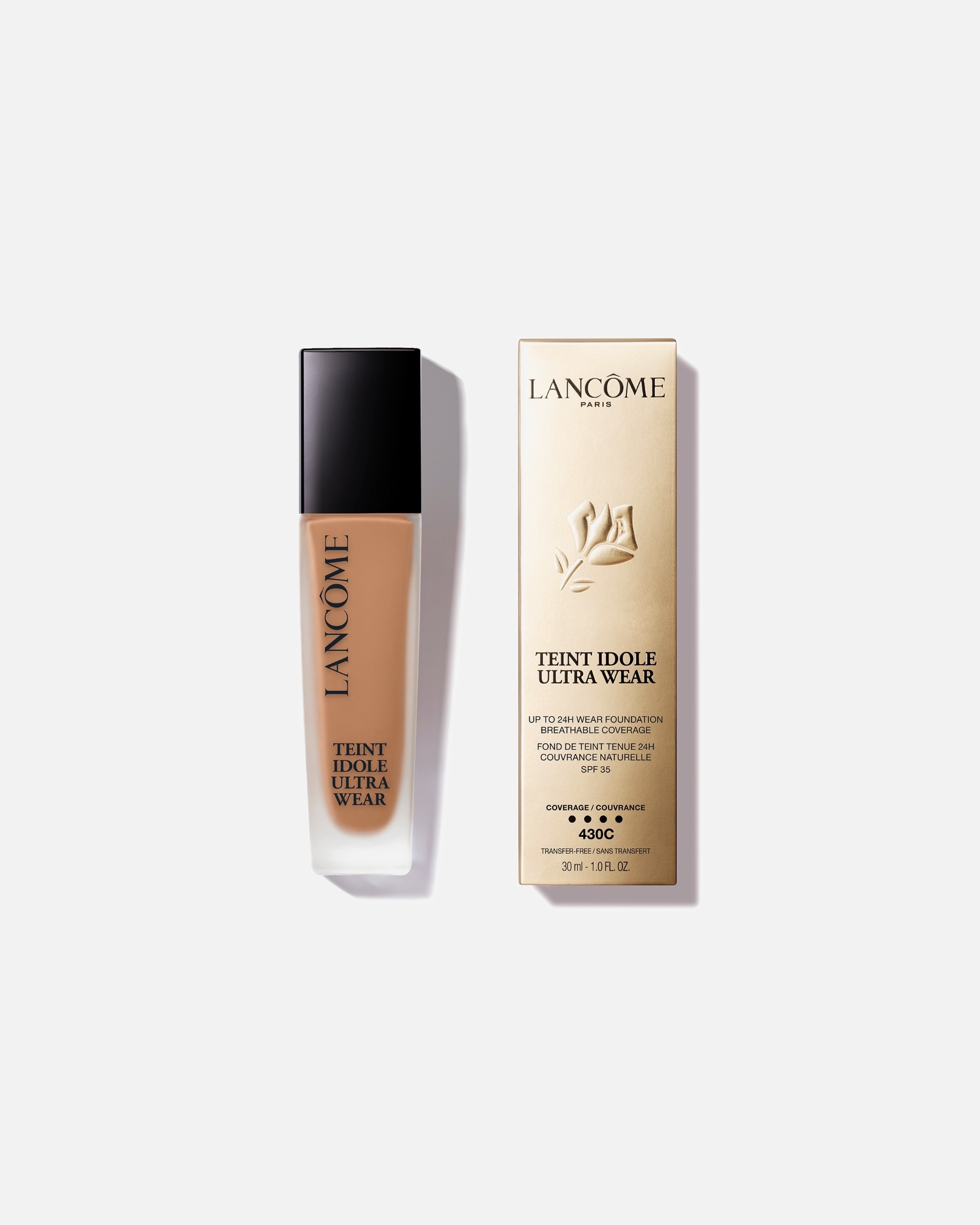 Fondotinta di Unisex Lancôme Teint Idole Ultra Wear Fondotinta liquido dalla coprenza leggera, tenuta 24h, finish matte naturale 430C (previously 055)