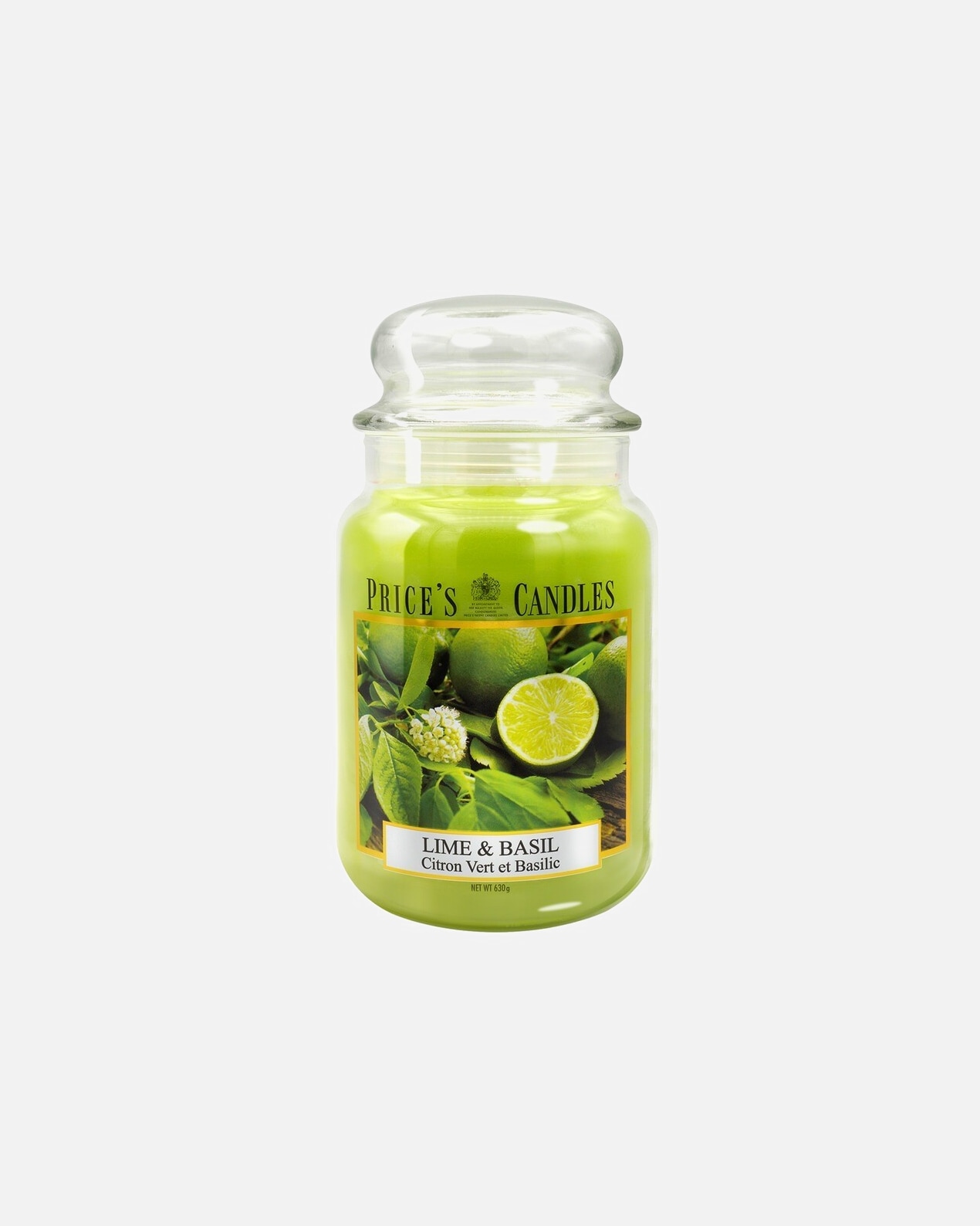 Candela di Unisex PRICE'S CANDLES Lime & Basil scented candle in large jar 1 pz