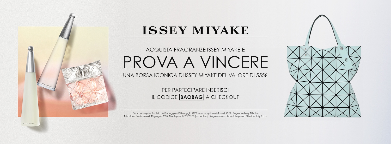 Scopri le fragranze Issey Miyake: acquista ora e prova a vincere un'iconica borsa del valore di 555€, inserendo il codice BAOBAG al checkout!