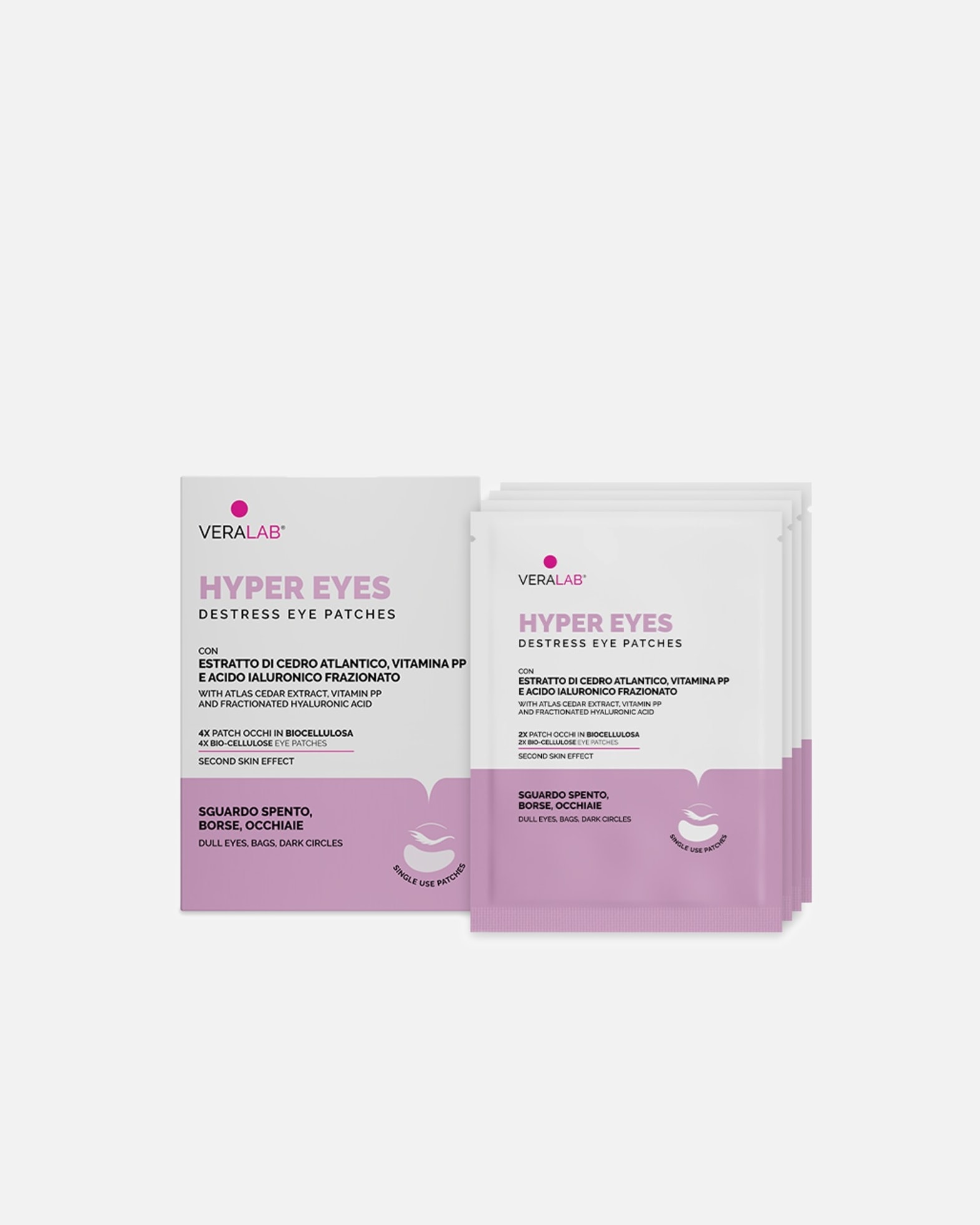 Patch occhi di Unisex VERALAB Default Brand Line HYPER EYES – DESTRESS EYE PATCHES KIT x4 20 ml