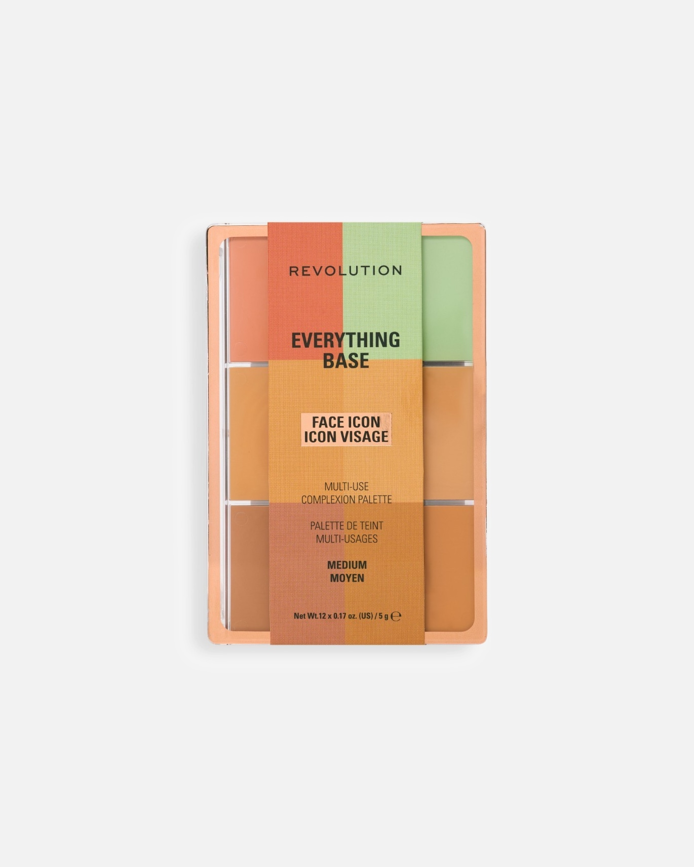 Ombretto di Unisex Revolution Everything Base Face Icon Complexion Palette MEDIUM