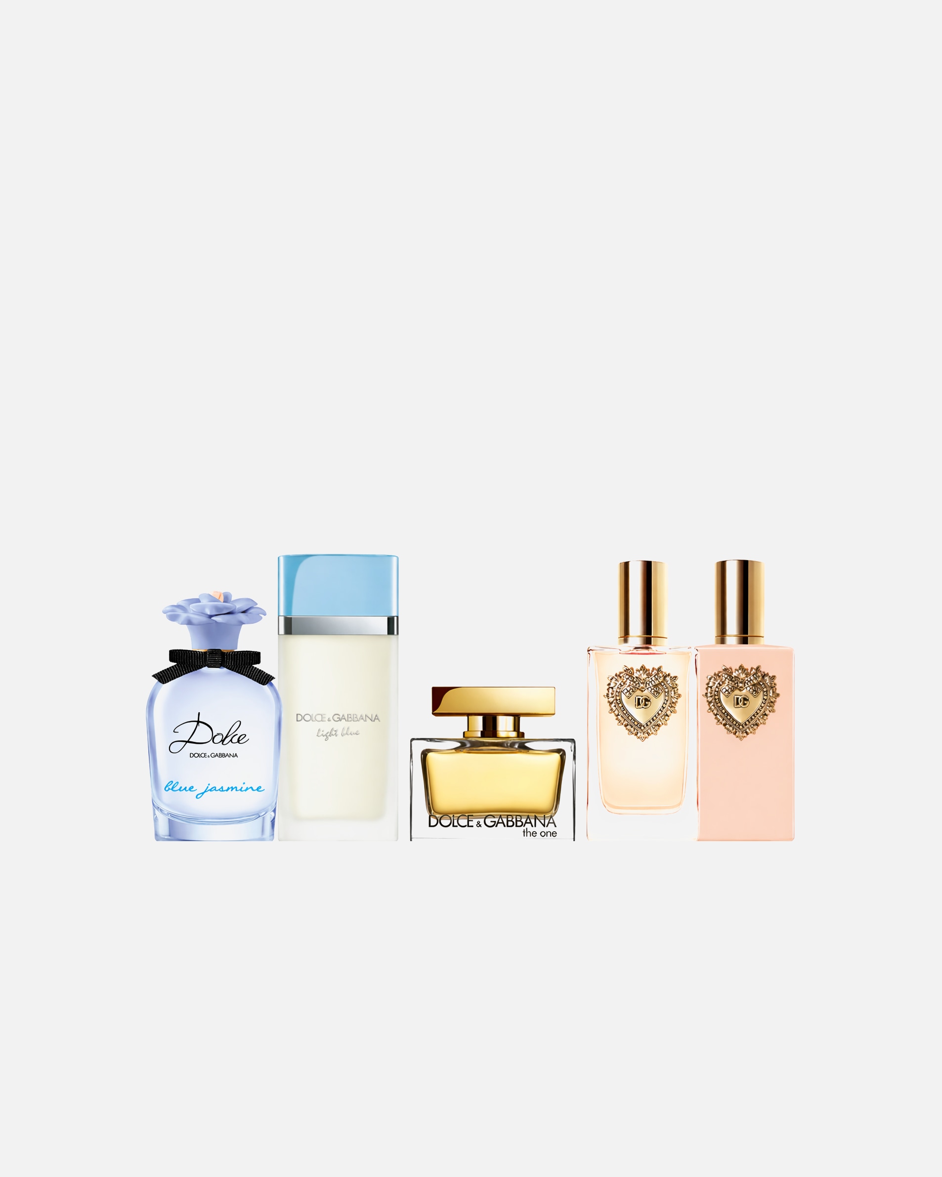 ESCLUSIVA ONLINE DOUGLAS Box con 5 mini profumi in omaggio all'acquisto di 99€ di prodotti Dolce&Gabbana. Esclusi i prodotti Douglas Partner.