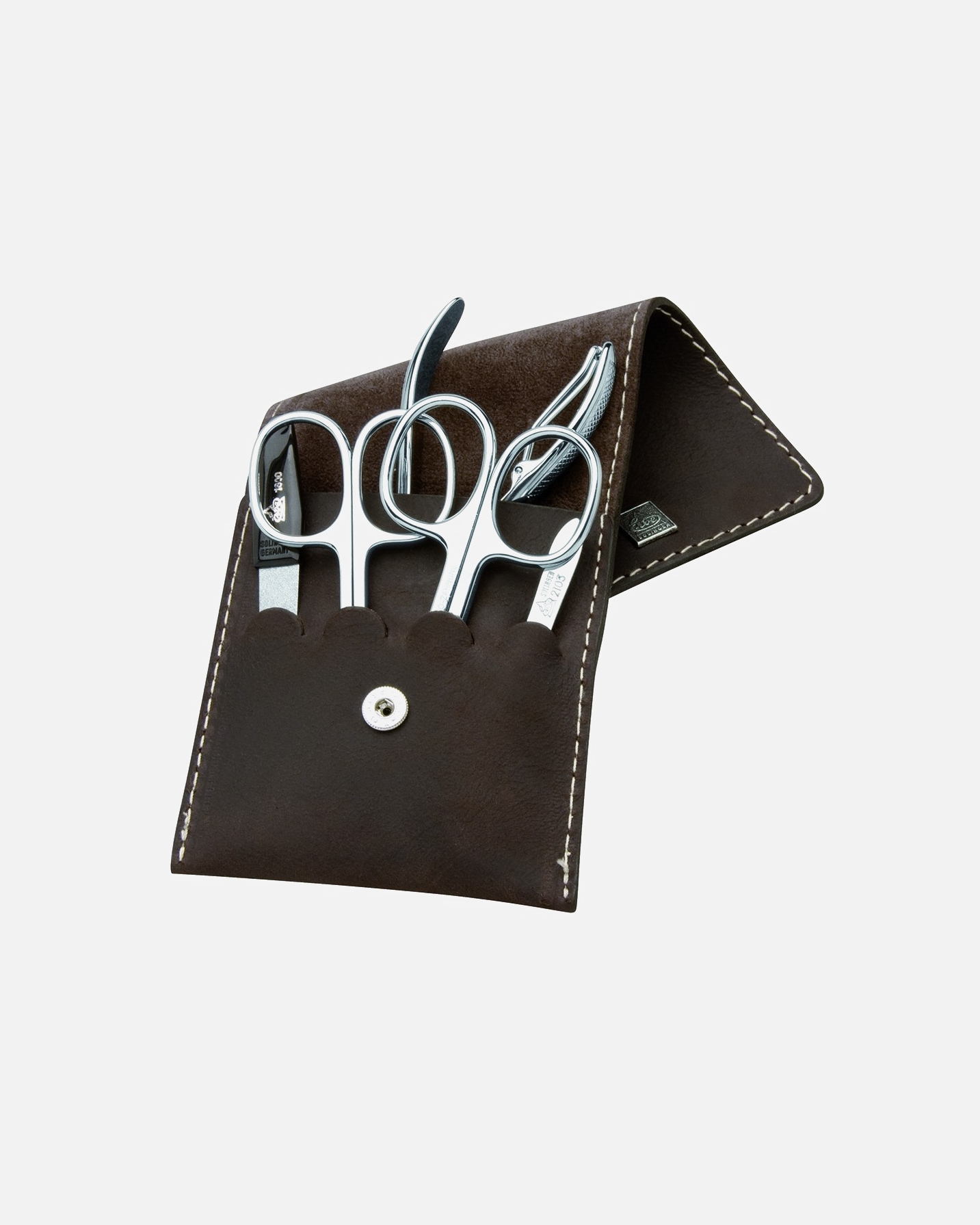 Astuccio di Unisex ERBE Manicure Pocket Case Range "Mountain Bear", brown, 5 pcs. 1 pz