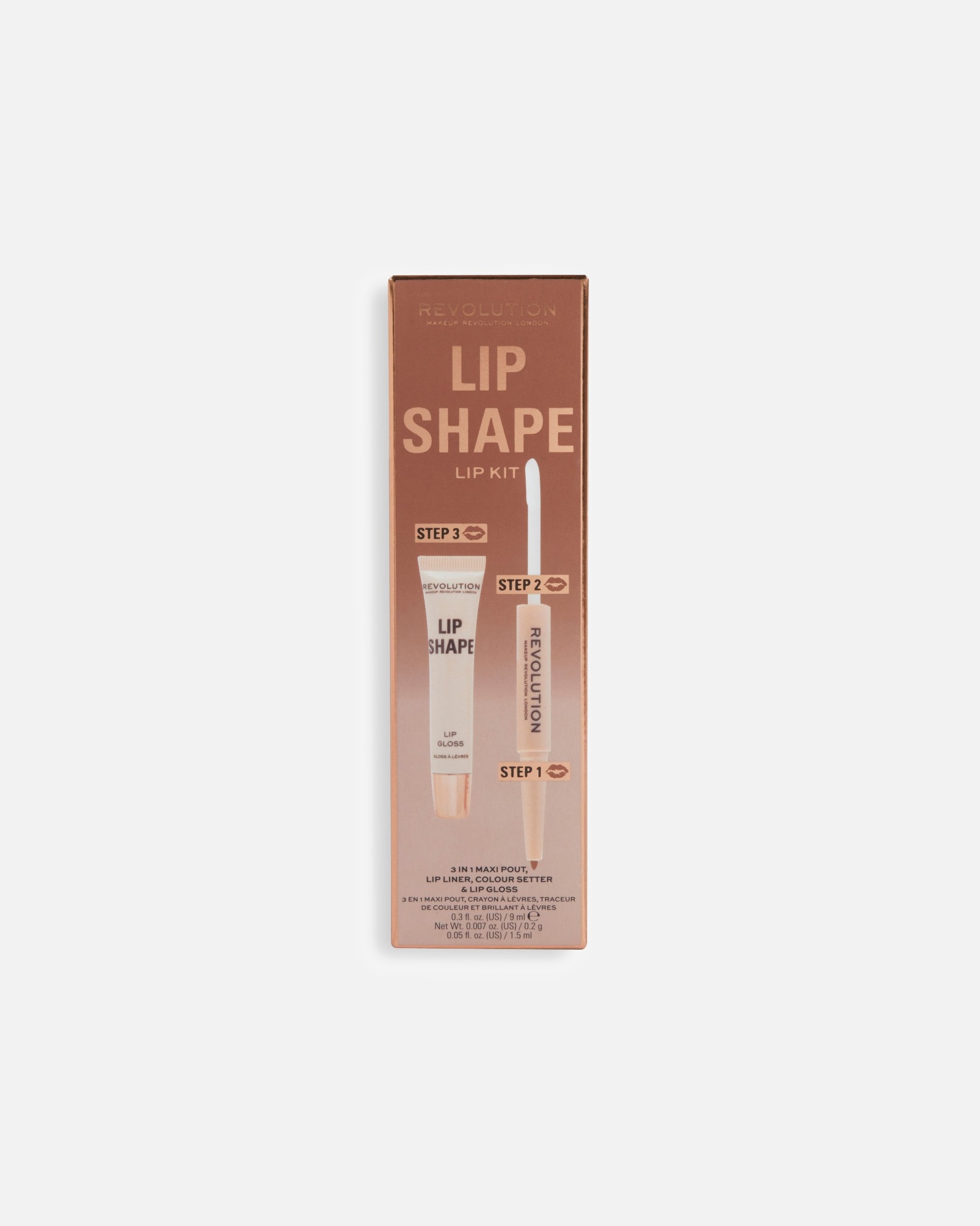 Trattamento labbra di Unisex Revolution Lip Shape Kit Chauffeur Nude