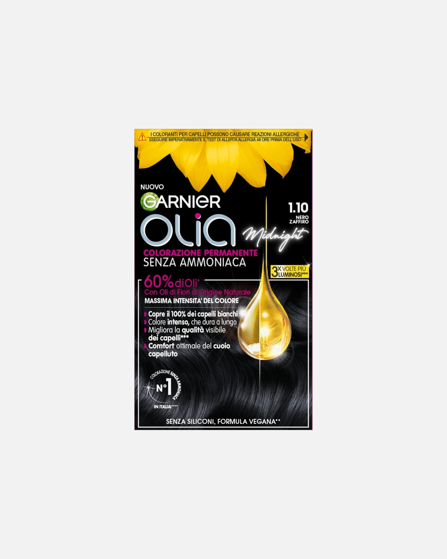 Tinta Capelli di Unisex GARNIER Tinta Capelli Olia Nero Zaffiro (1.10)