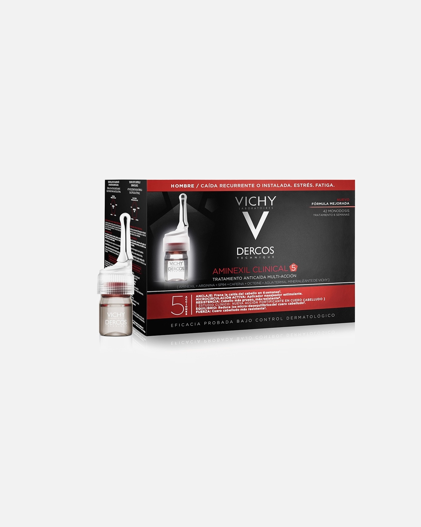 Trattamento capelli di Maschio Vichy Dercos Aminexil Intensive 5 - trattamento anti-caduta per uomo 42 fiale 42 fiale x 6ml