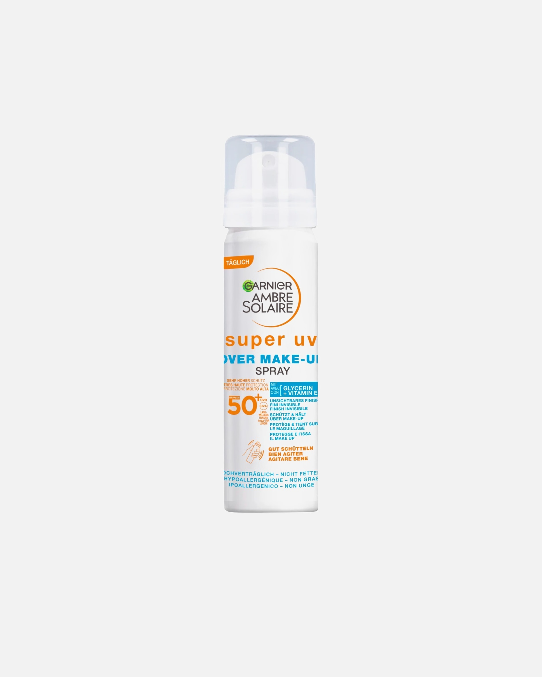 Spray Solare di Unisex GARNIER Ambre Solaire Super UV Over Makeup Protection Mist SPF50 75 ml