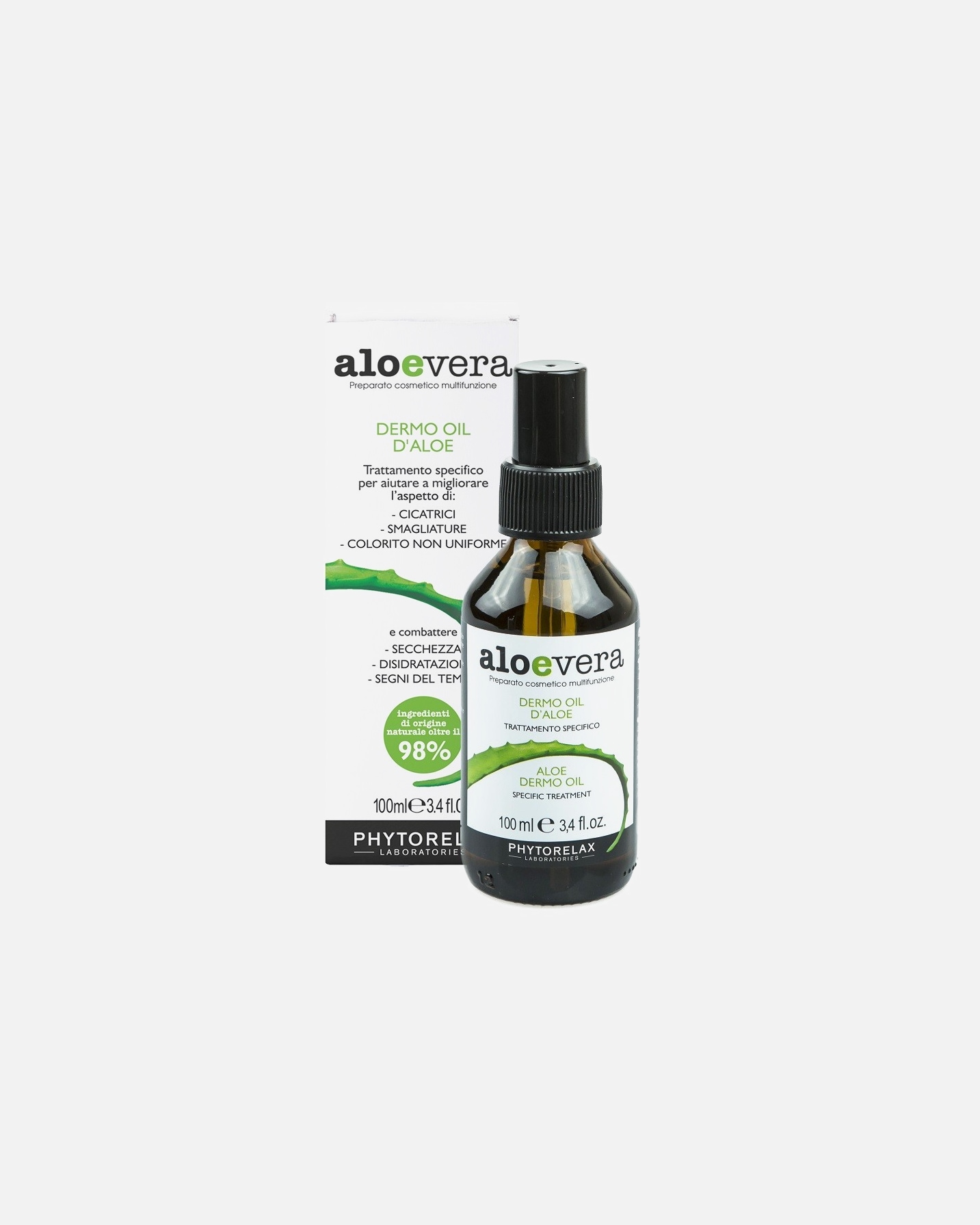 Olio corpo di Femmina Phytorelax Aloevera Dermo Oil d'Aloe 100 ml