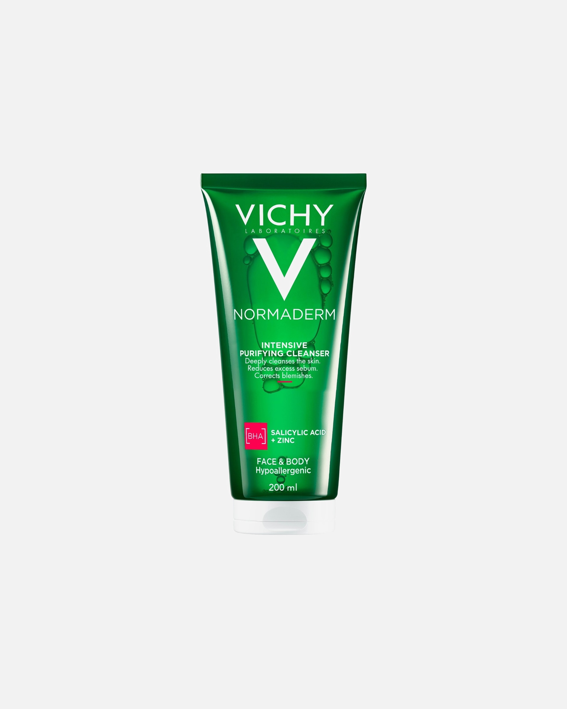 Gel detergente di Unisex VICHY Normaderm Gel Purificazione Intensa Viso e Corpo per pelle a Tendenza Acneica 200 ml