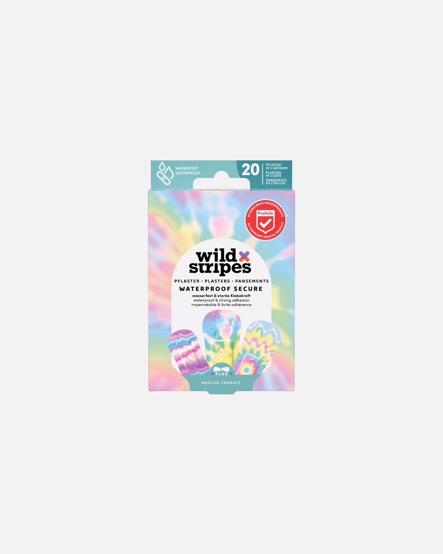 Patch di Unisex Wild Stripes Default Brand Line Waterproof Rainbow Plasters 1 pezzo
