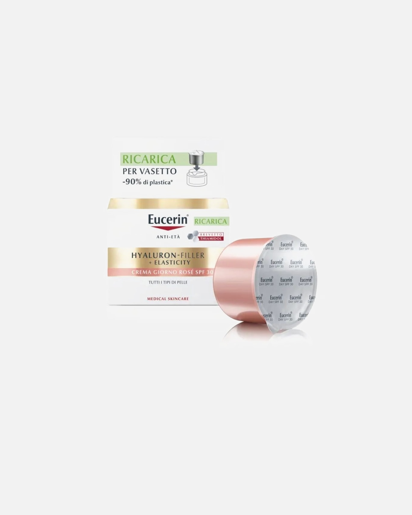 Crema da Giorno di Unisex Eucerin Hyaluron-Filler + Elasticity Crema Giorno Rosé SPF30 50 ml - REFILL