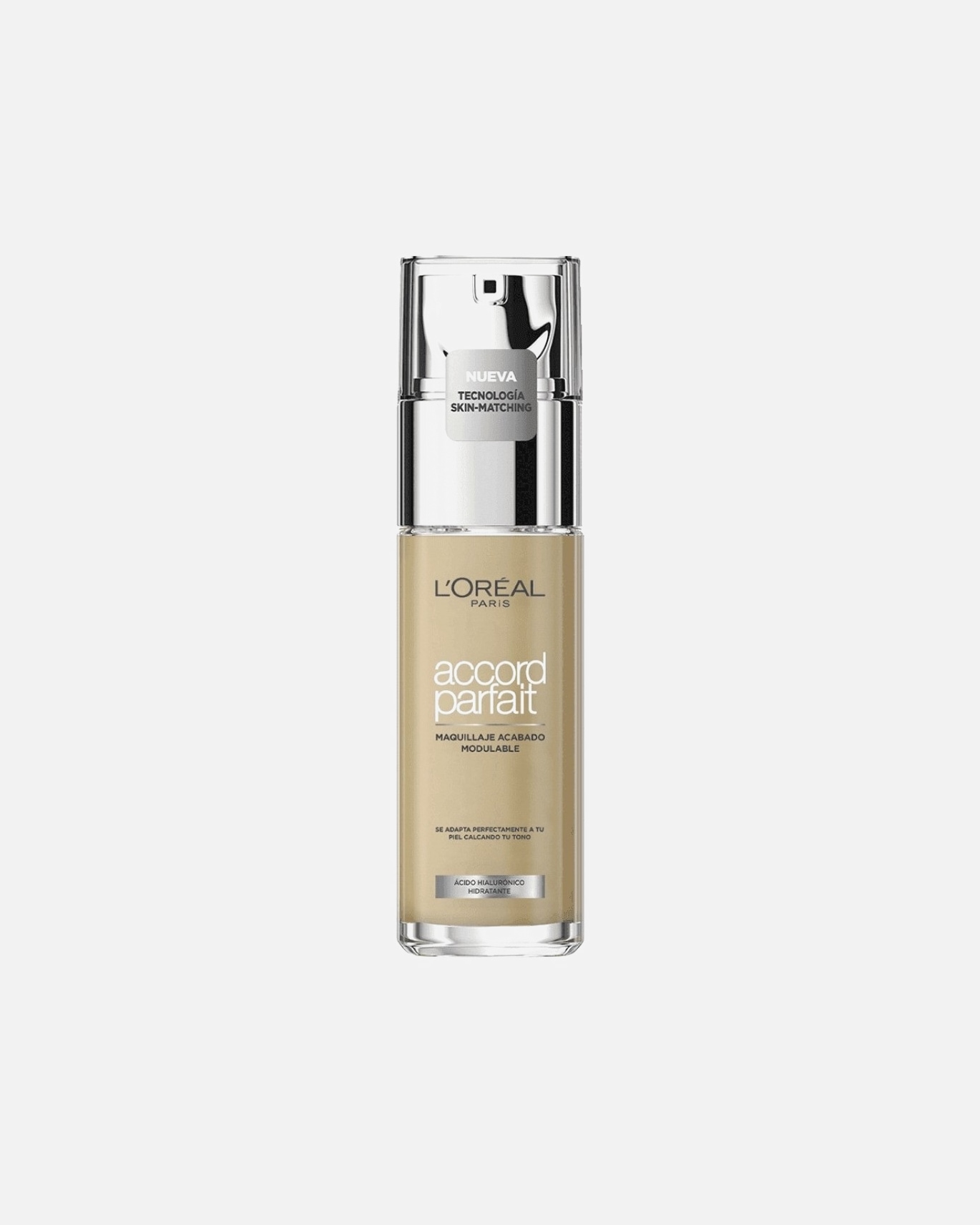 Fondotinta di Unisex L'Oréal Paris Accord Parfait, Effetto Naturale, Arricchito con Acido Ialuronico 4N