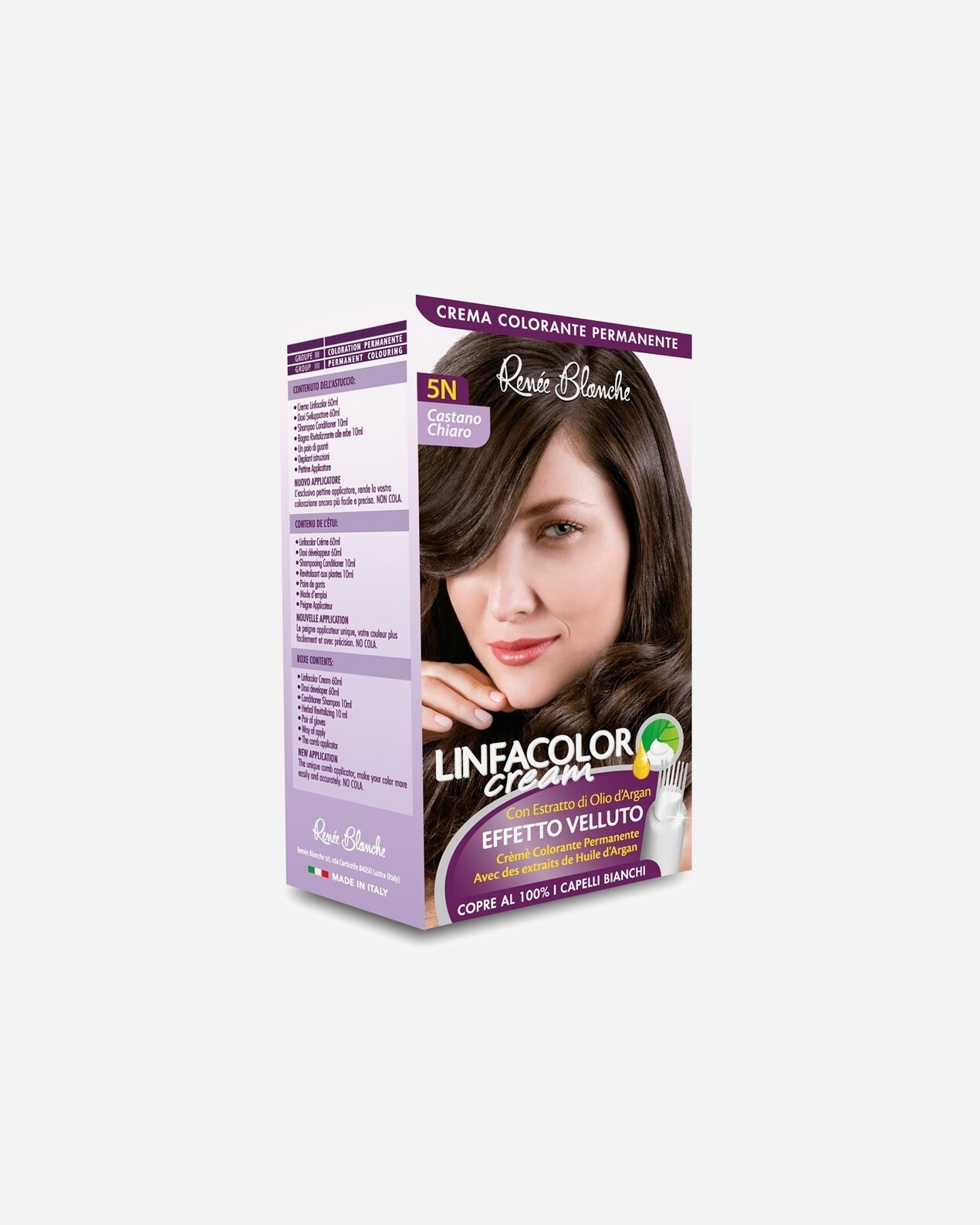 Colorazione capelli di Femmina Renée Blanche LINFA COLOR 5N CASTANO CHIARO